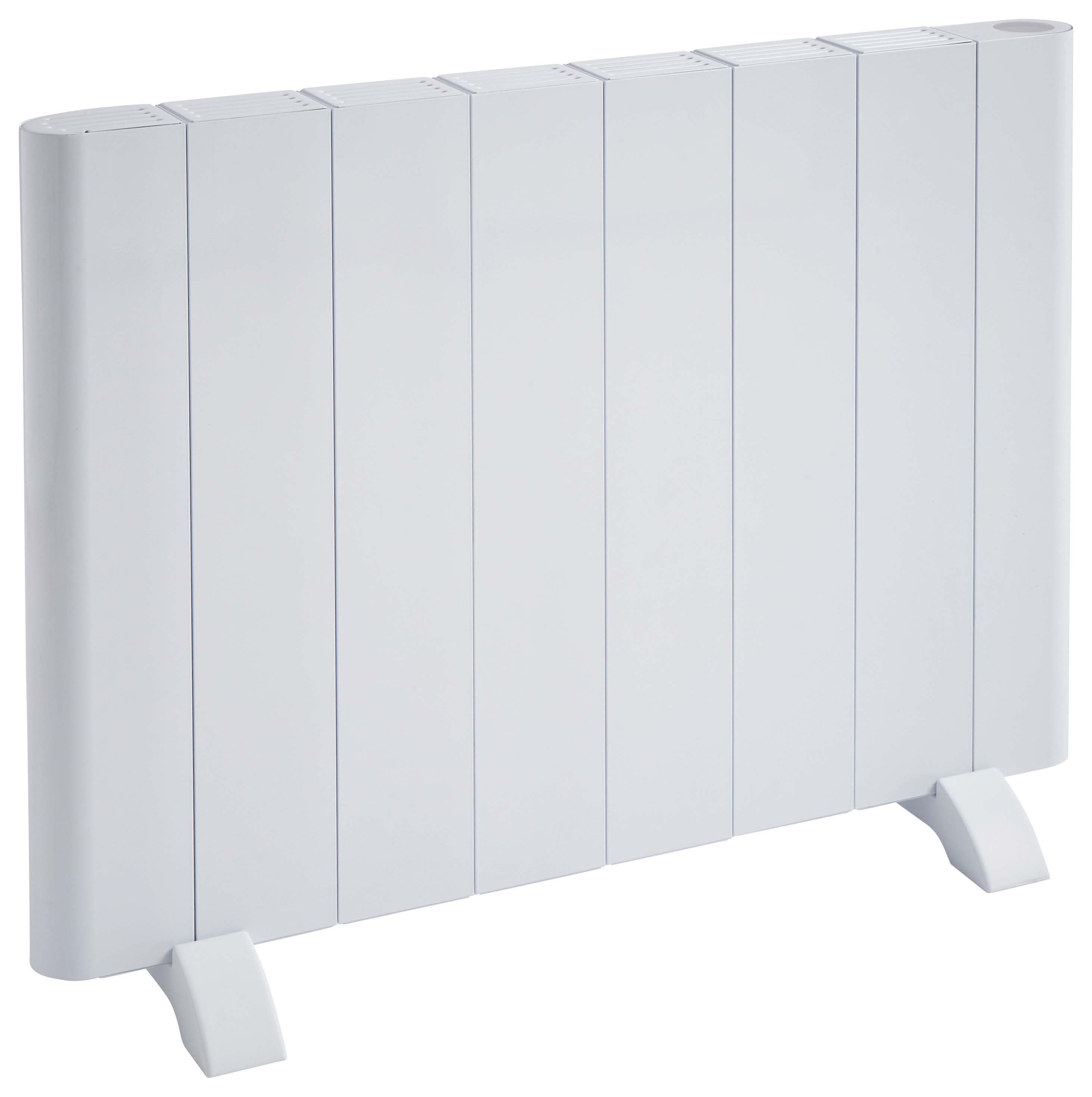 K-rad White Capri Single Panel Horizontal Electric Radiator 1500w - 500 X 725mm