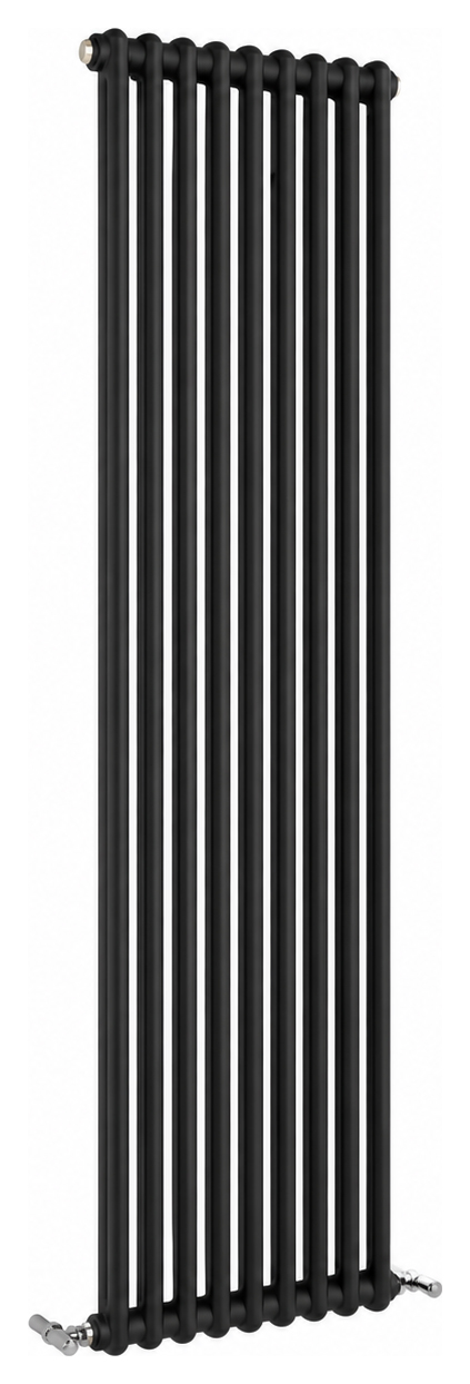 K-Rad Black Laser Klassic 2 Column Vertical Designer Radiator - 1800 x 425mm