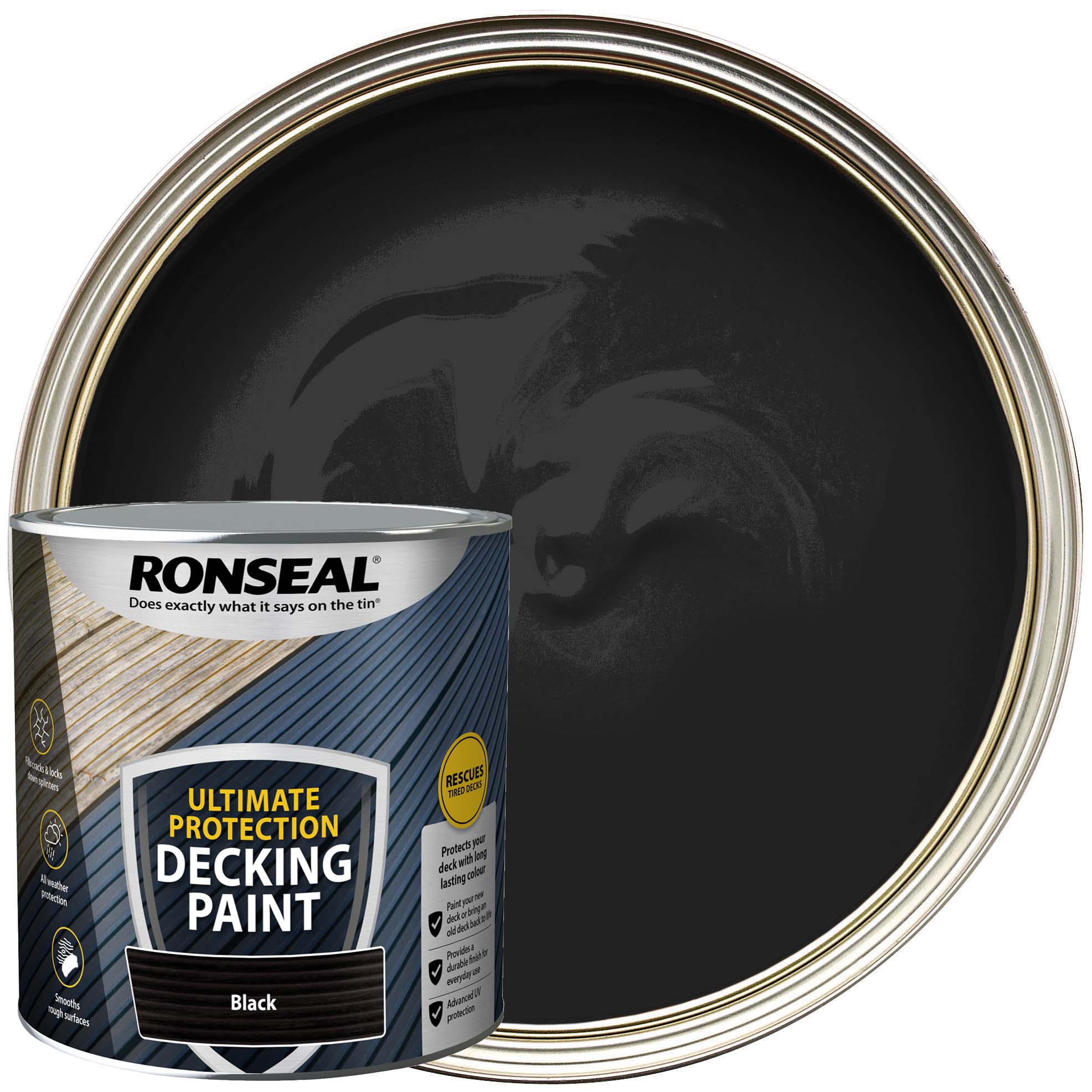 Ronseal Ultimate Protection Decking Paint - Black - 2.5L