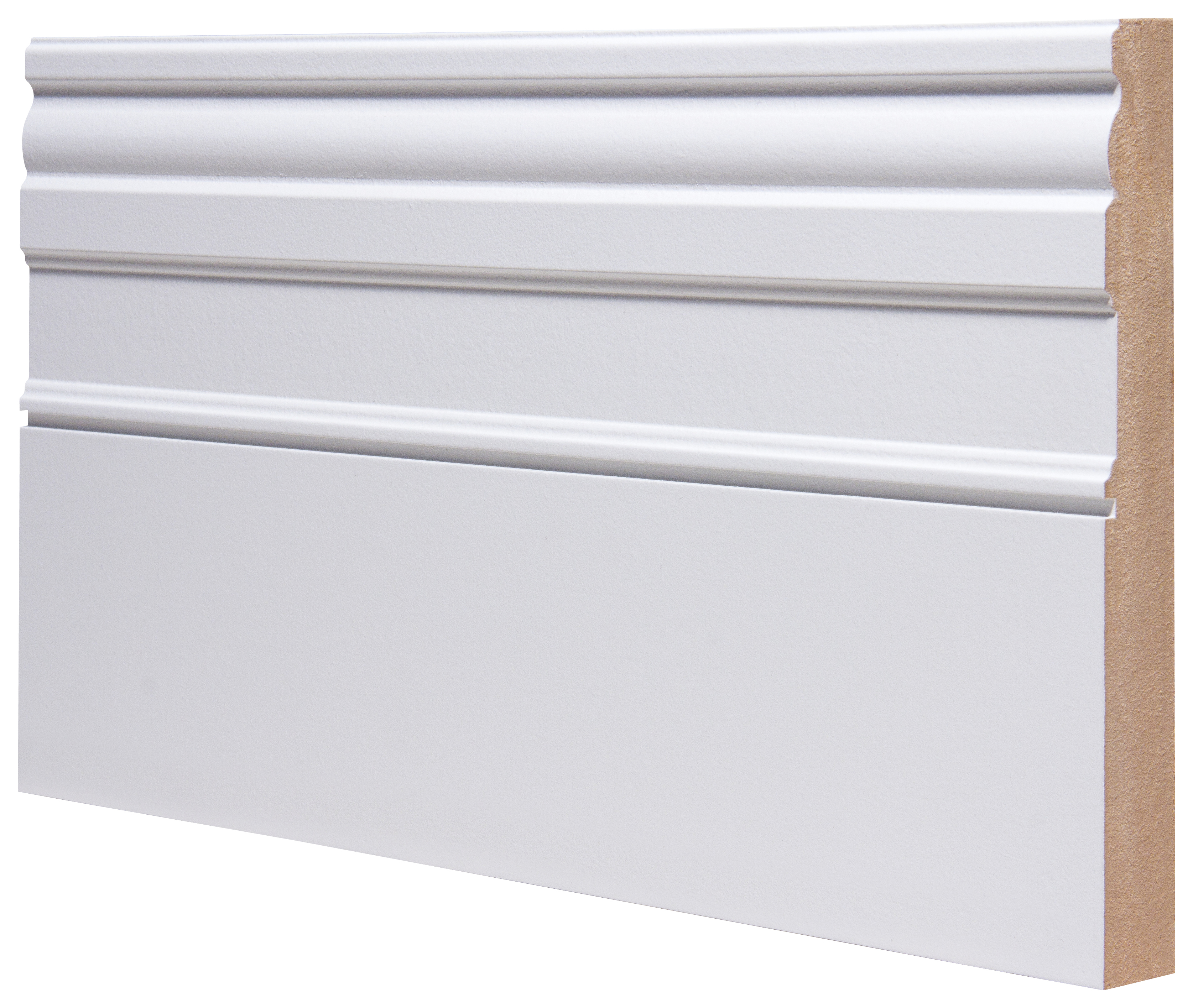 Georgian Primed MDF Skirting - 25 x 194 x 4200mm