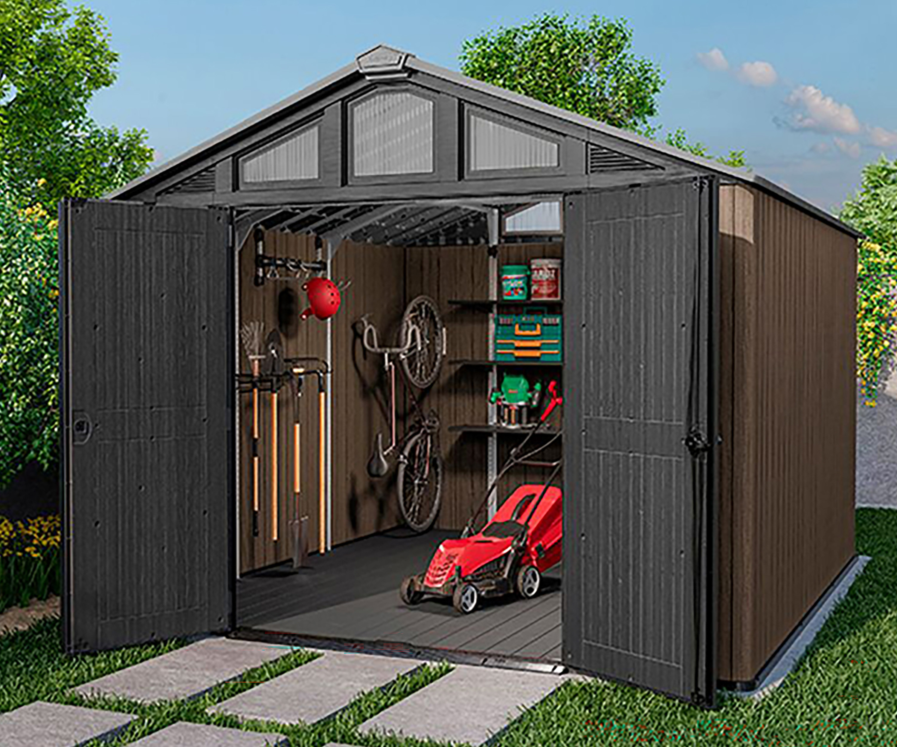 Keter Stronghold Brown Shed - 10 x 11.5ft