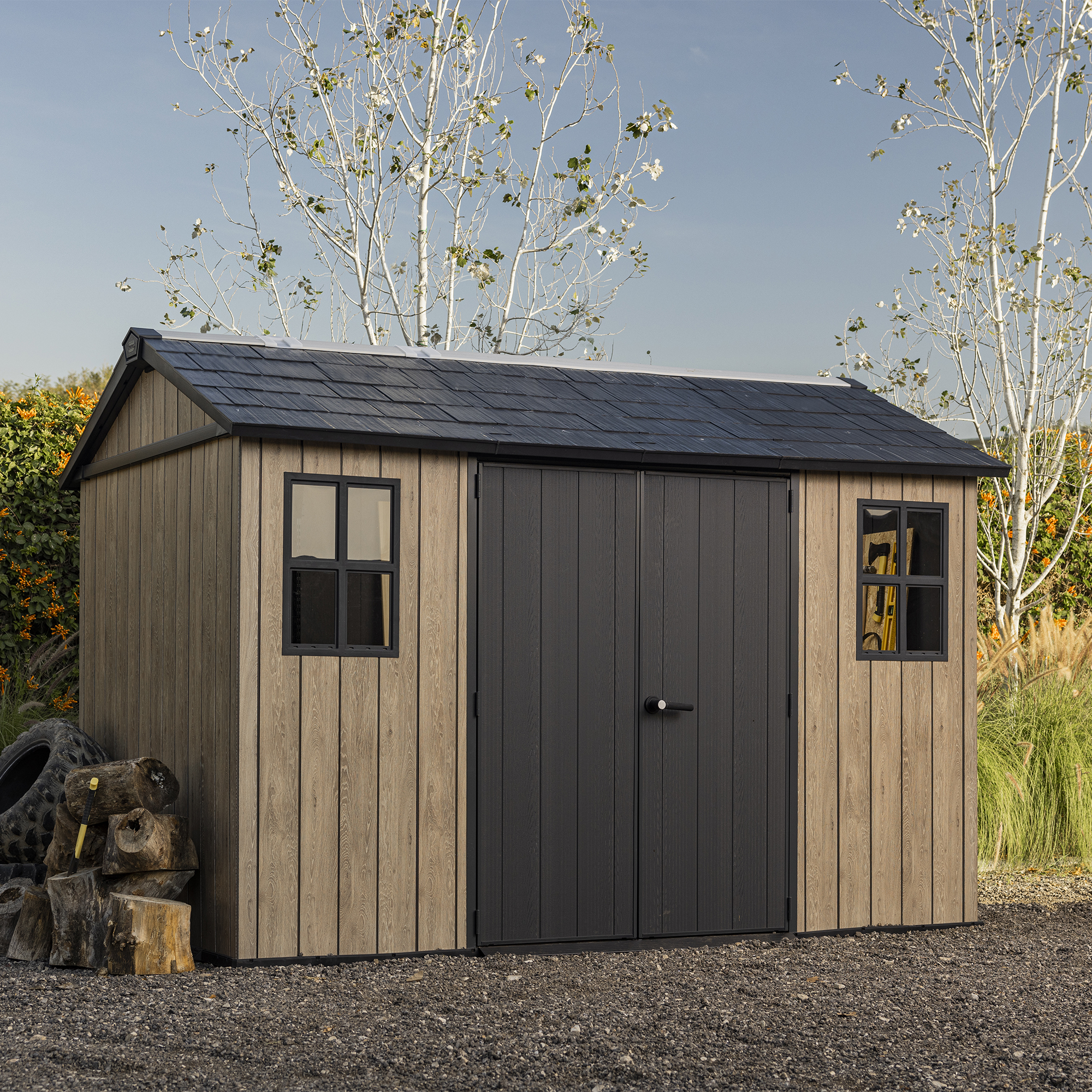 Keter Apex Newton Plus Shed - Ashwood 11 x 8ft