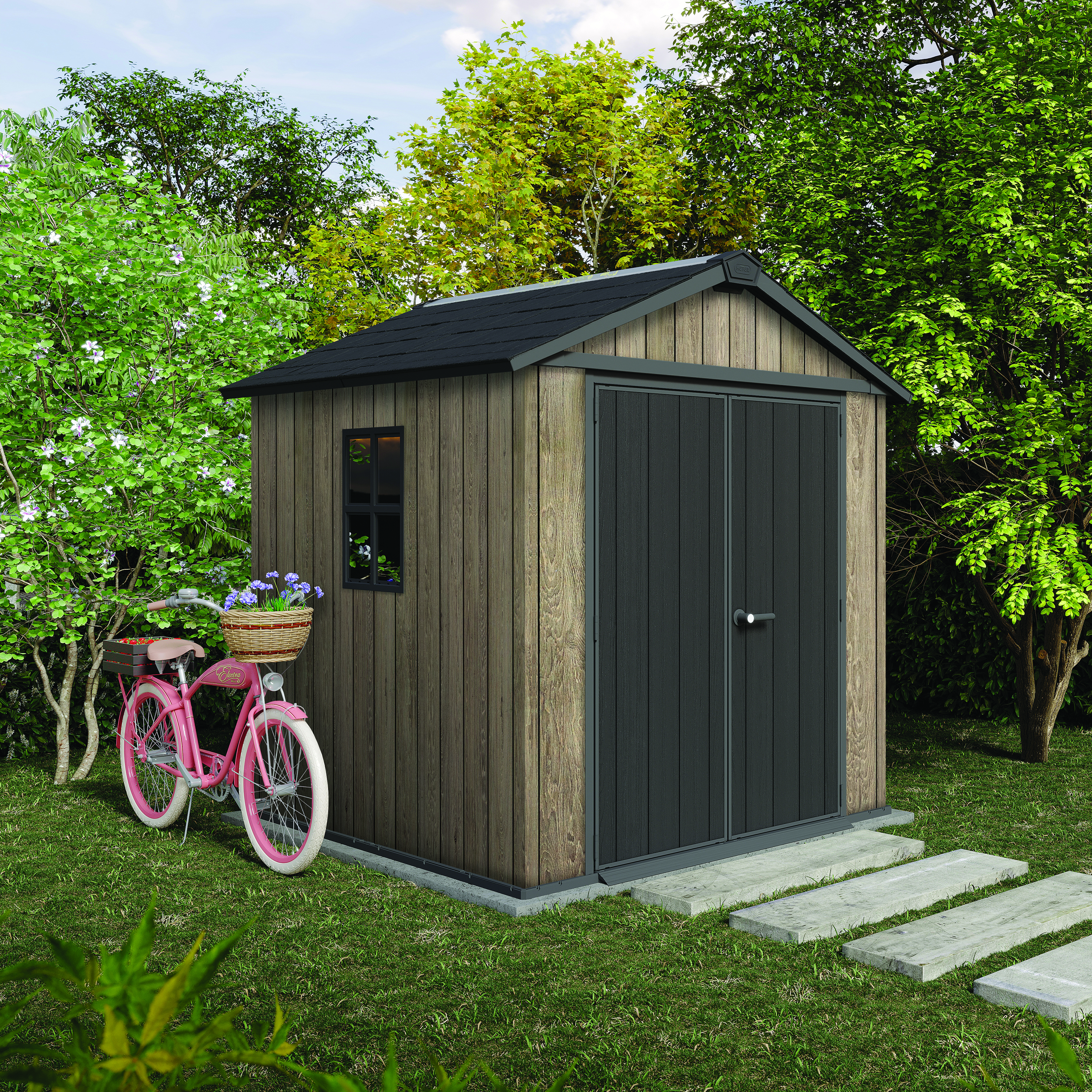 Keter Apex Newton Plus - Ashwood - 7 x 7.5ft
