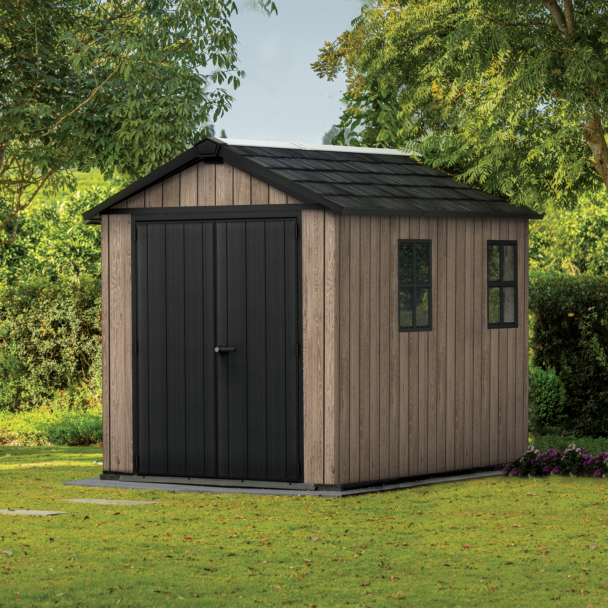 Keter Apex Newton Plus - Ashwood - 7.5 x 8ft