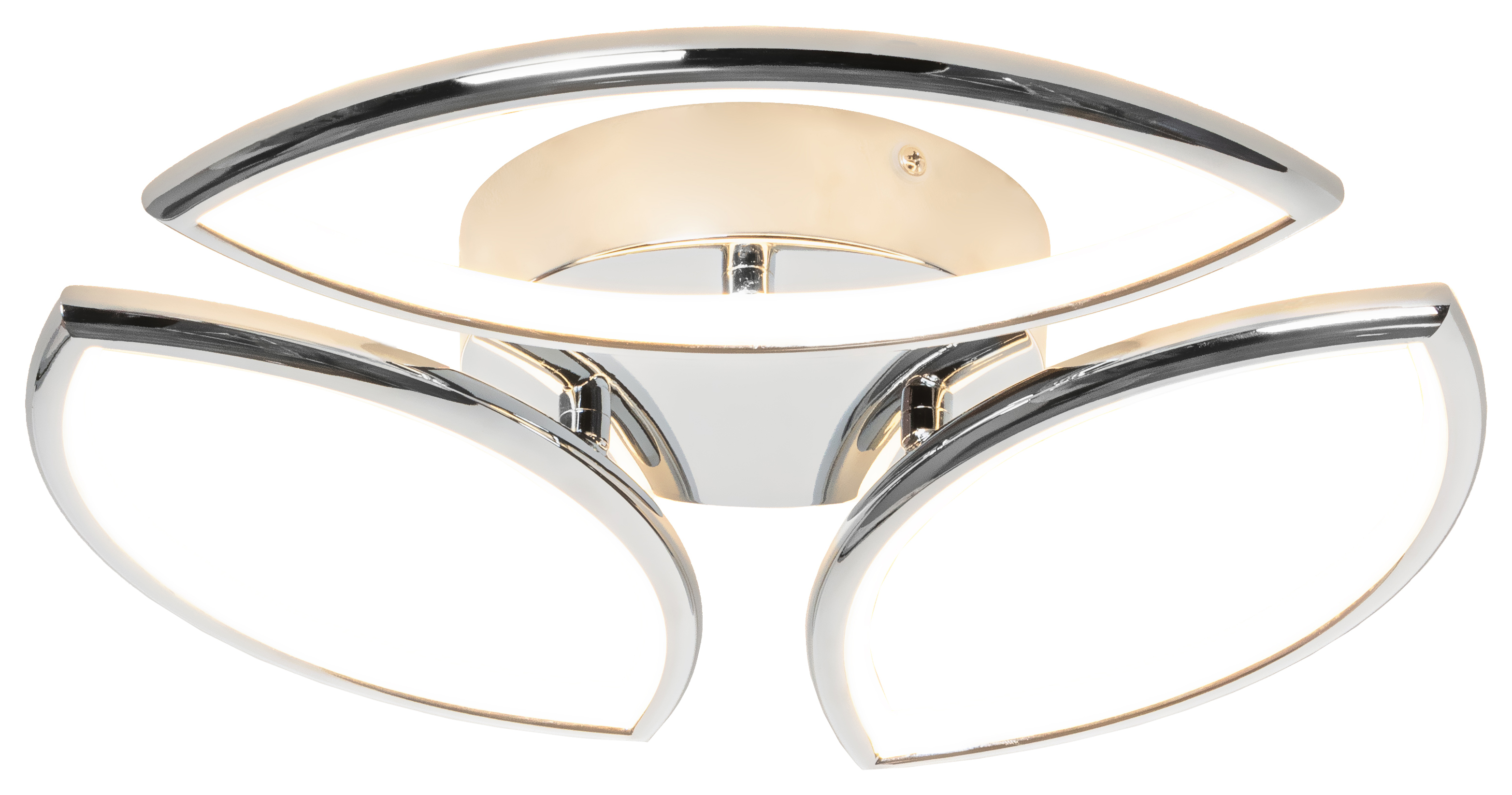 Denver 3-light IP44 LED Bathroom Flush Light - Chrome