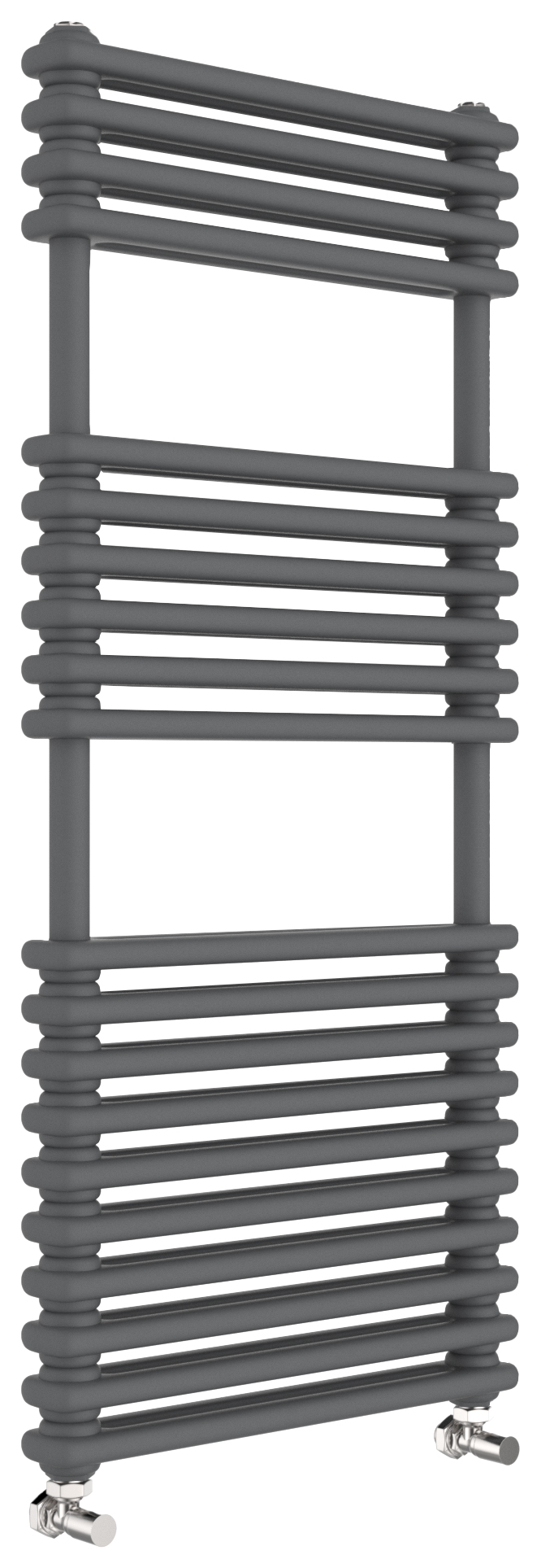 K-rad Anthracite Grey Kolumn Vertical Dual Column Towel Radiator - 1140 X 500mm