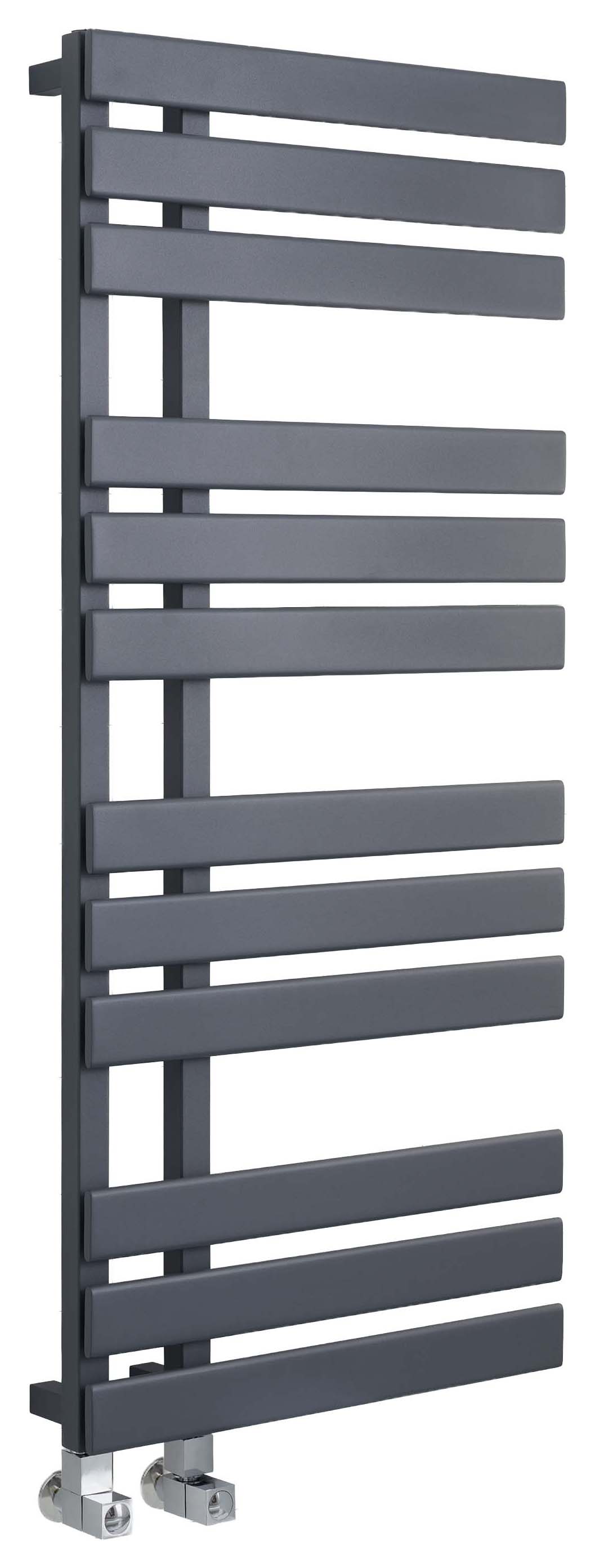 K-rad Grey Oregon Vertical Towel Radiator - 1180 X 500mm