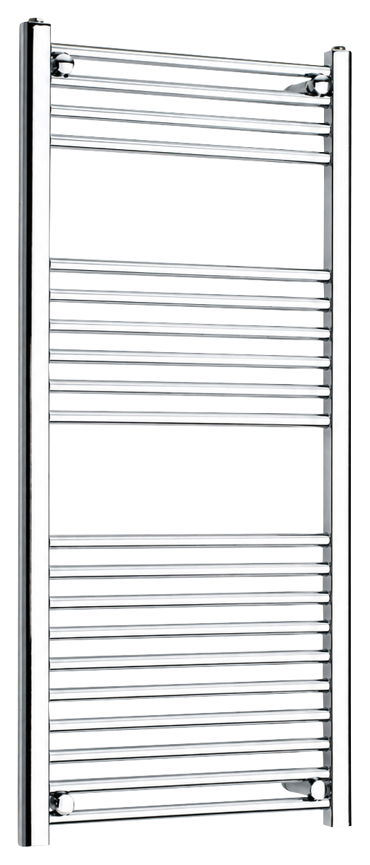 K-Rad Chrome Vertical Straight Towel Radiator - 300mm