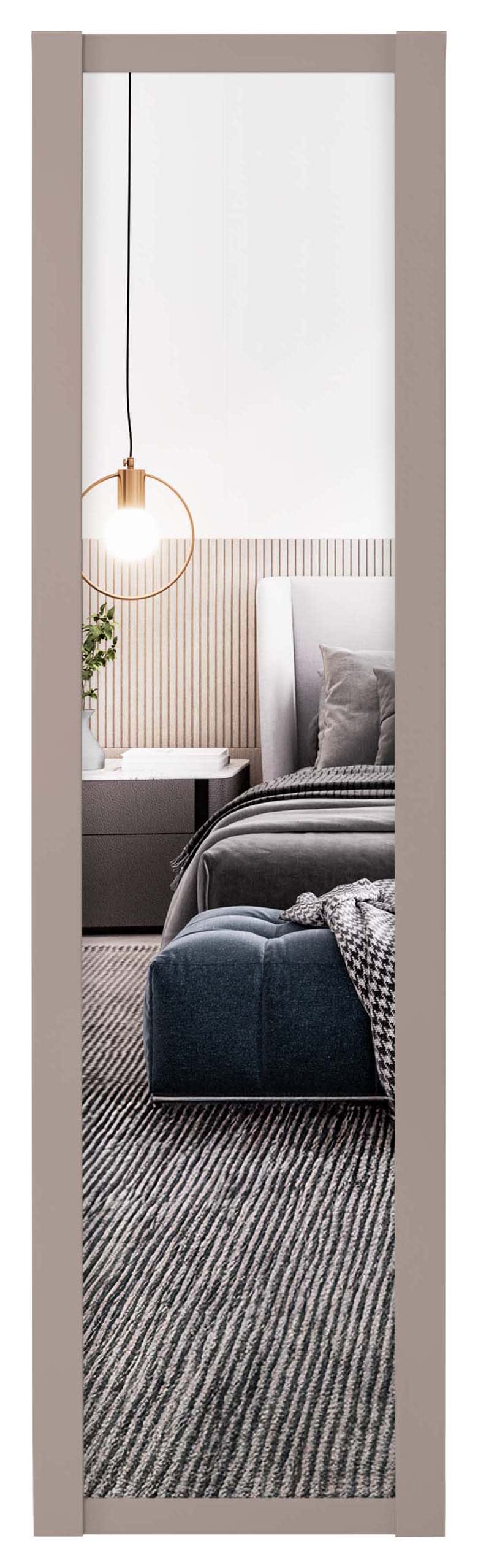Spacepro 1 Panel Shaker Pebble Frame Mirror Door