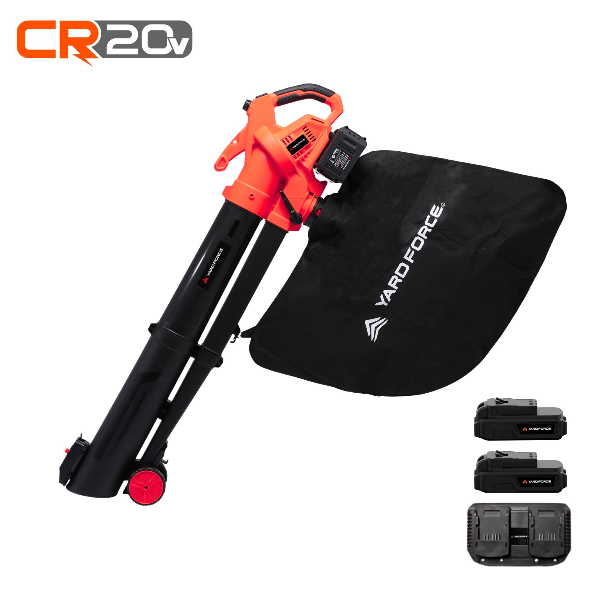Yard Force 40V Cordless Blower & Vacuum - 2 x 4.0Ah