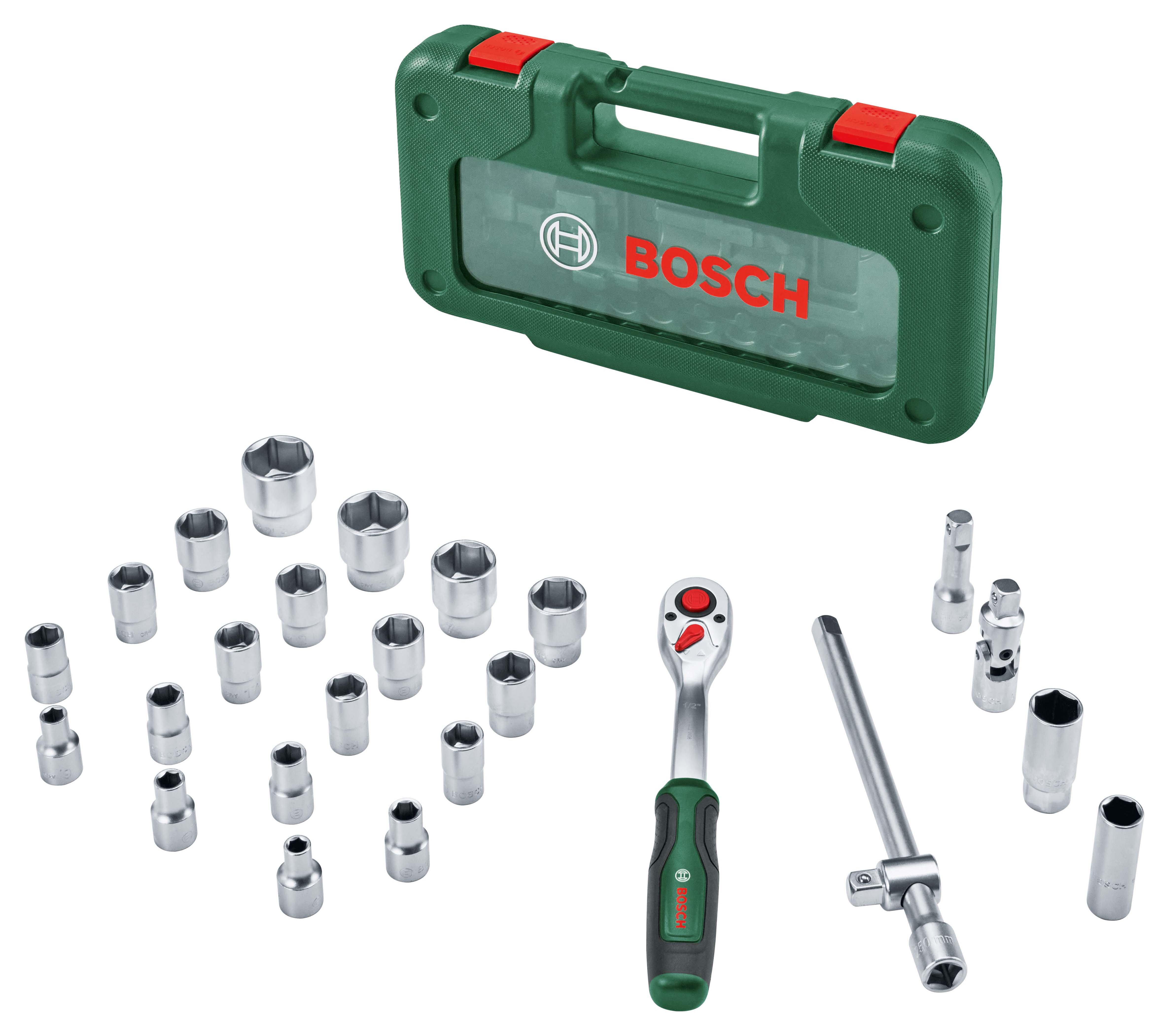 Bosch 1600A039J7 26 Piece 1/2" Ratchet Set