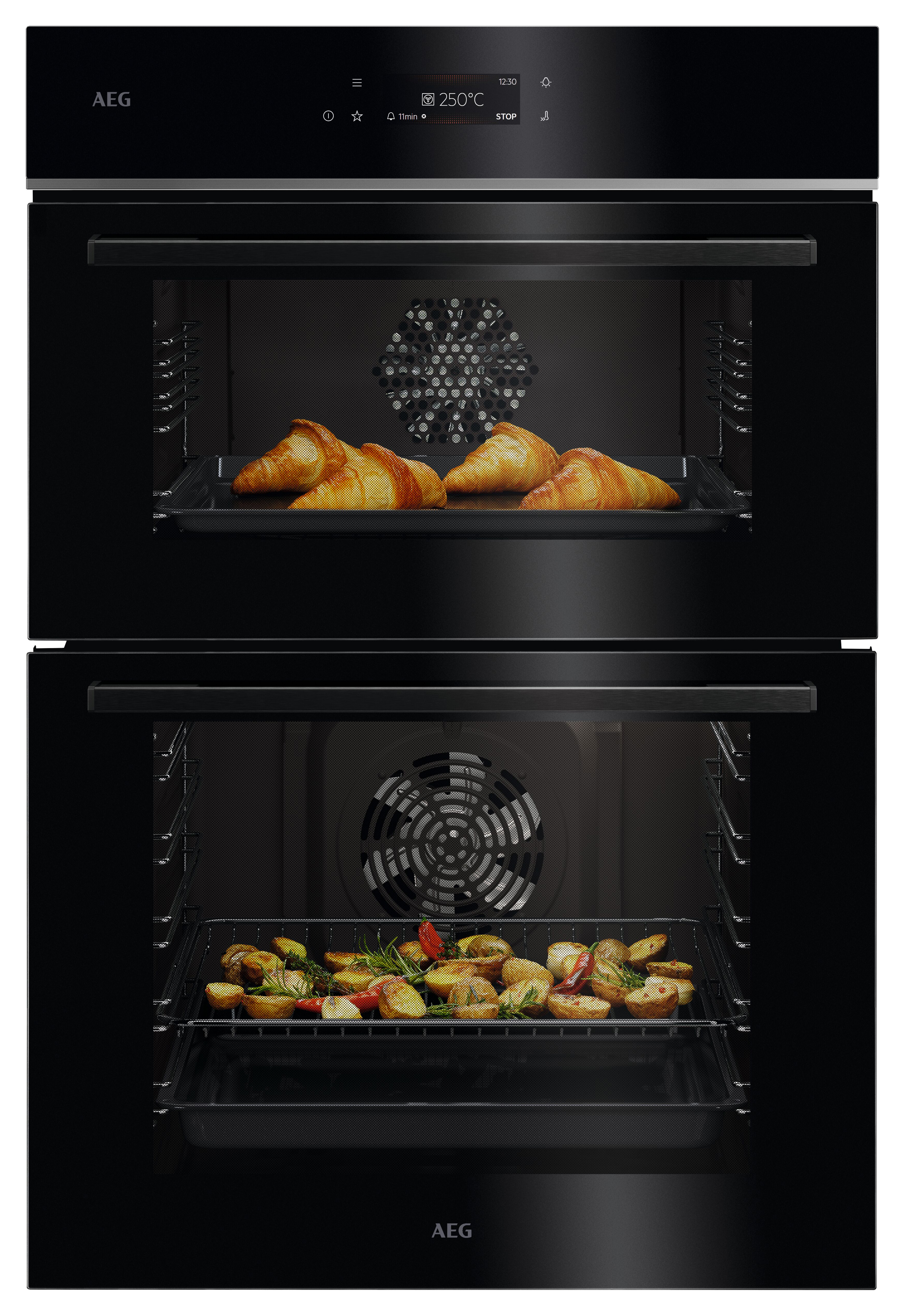 AEG NPE7C61B Double Oven - Black
