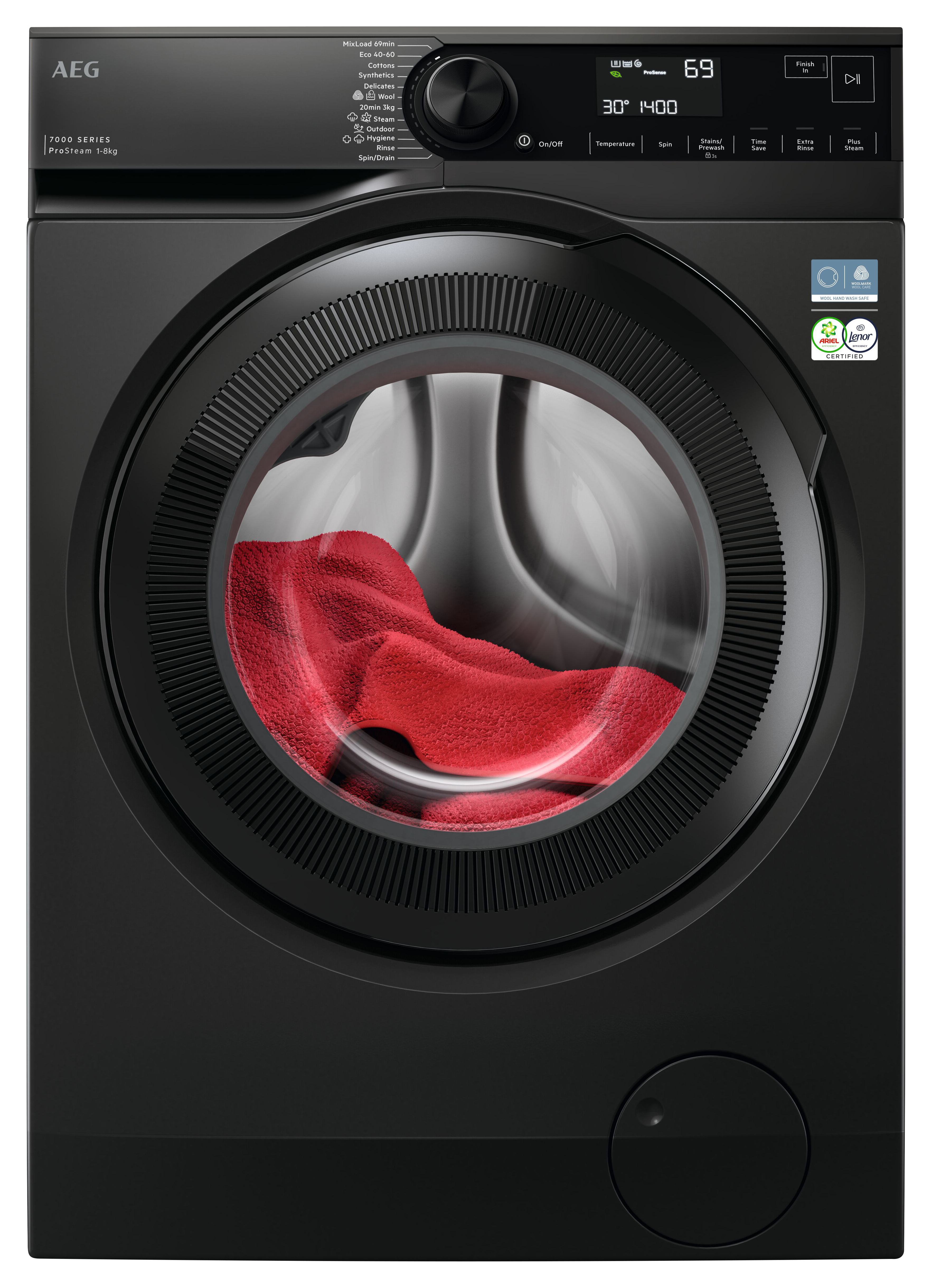 AEG LFSR7484U4B Washing Machine Pro Steam - Anthracite