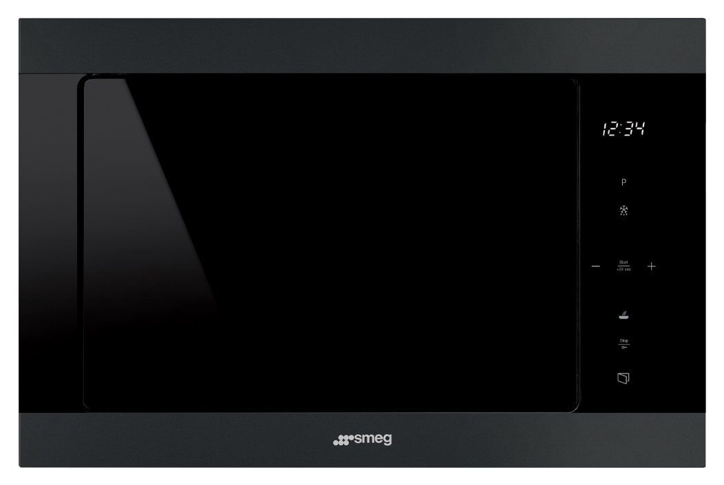 Smeg FMI325N Classic 25L Built In Microwave with Grill - Matte Black