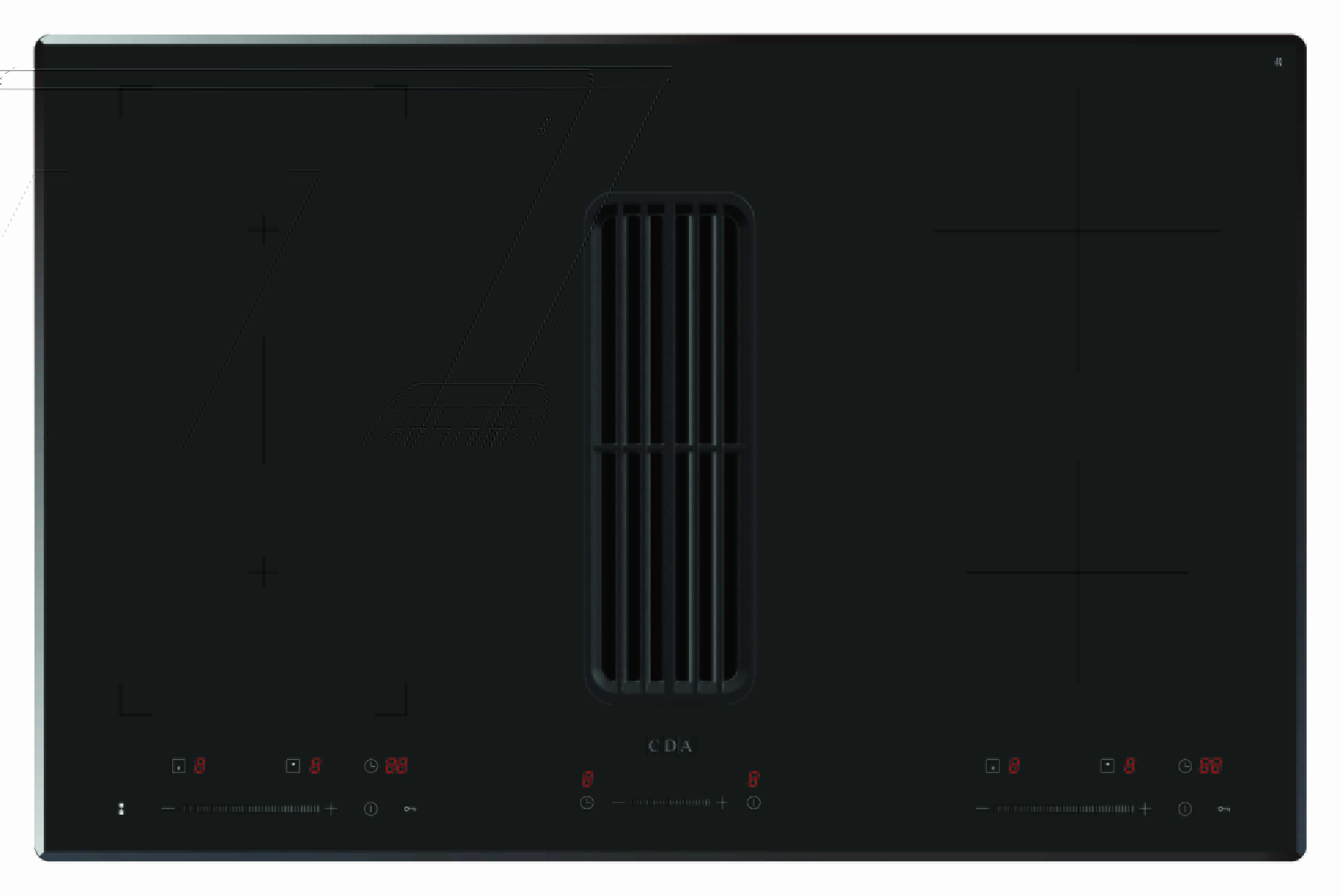 CDA HNE81FR Indu-Air 80cm Induction Hob - Black