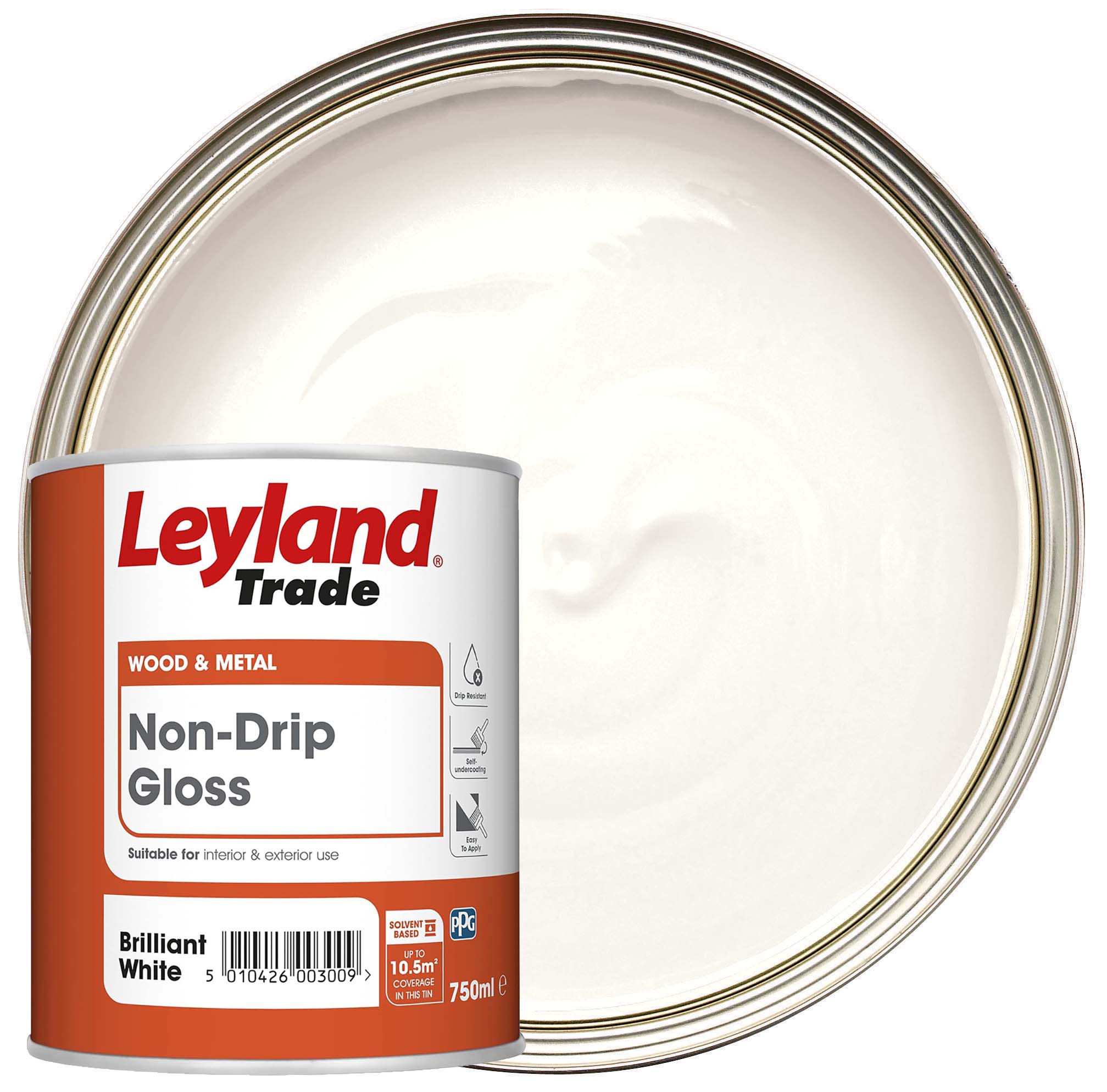 Leyland Trade Non Drip Gloss - Brilliant White - 750ml