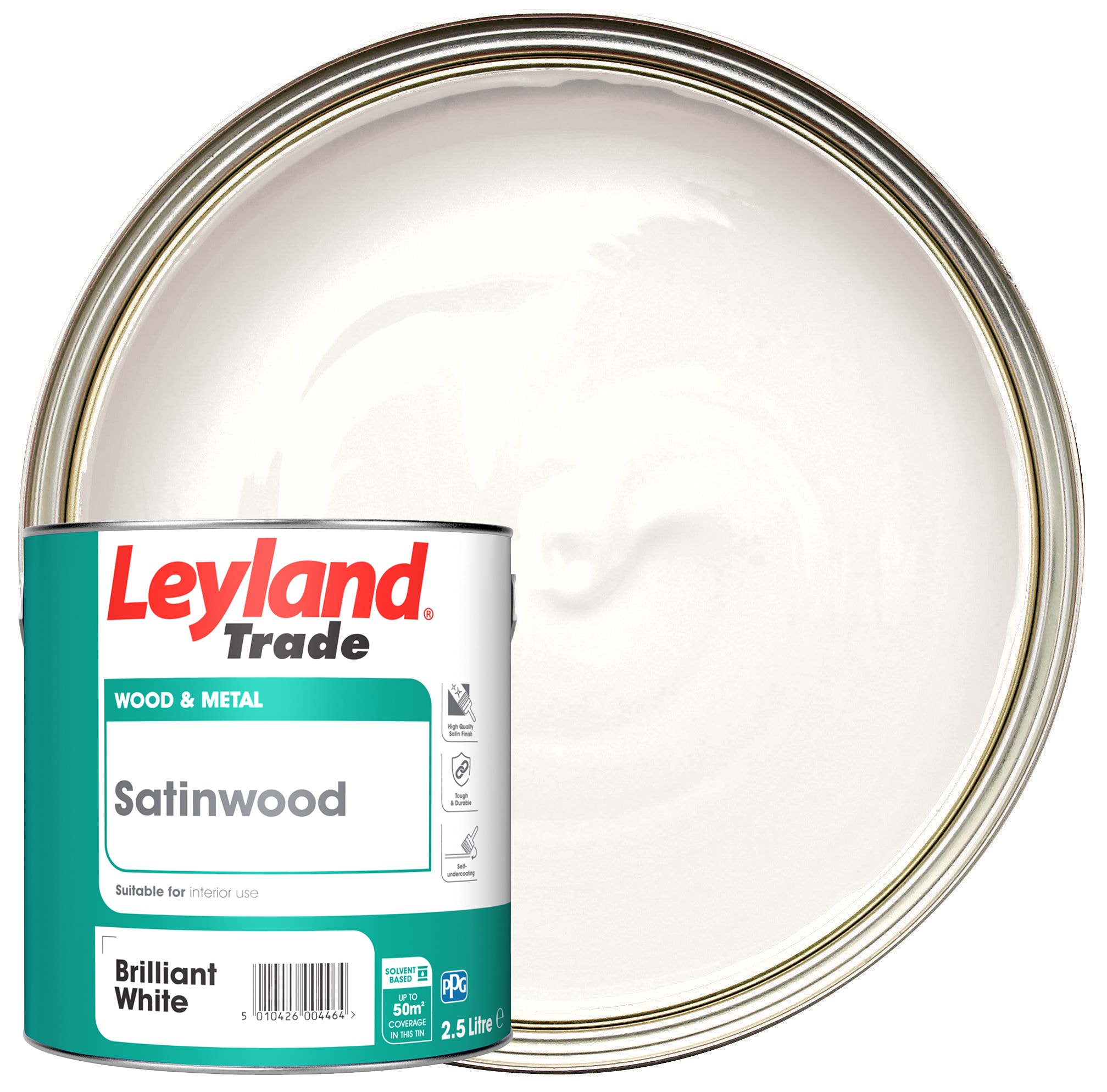 Leyland Trade Satinwood - Brilliant White - 2.5L