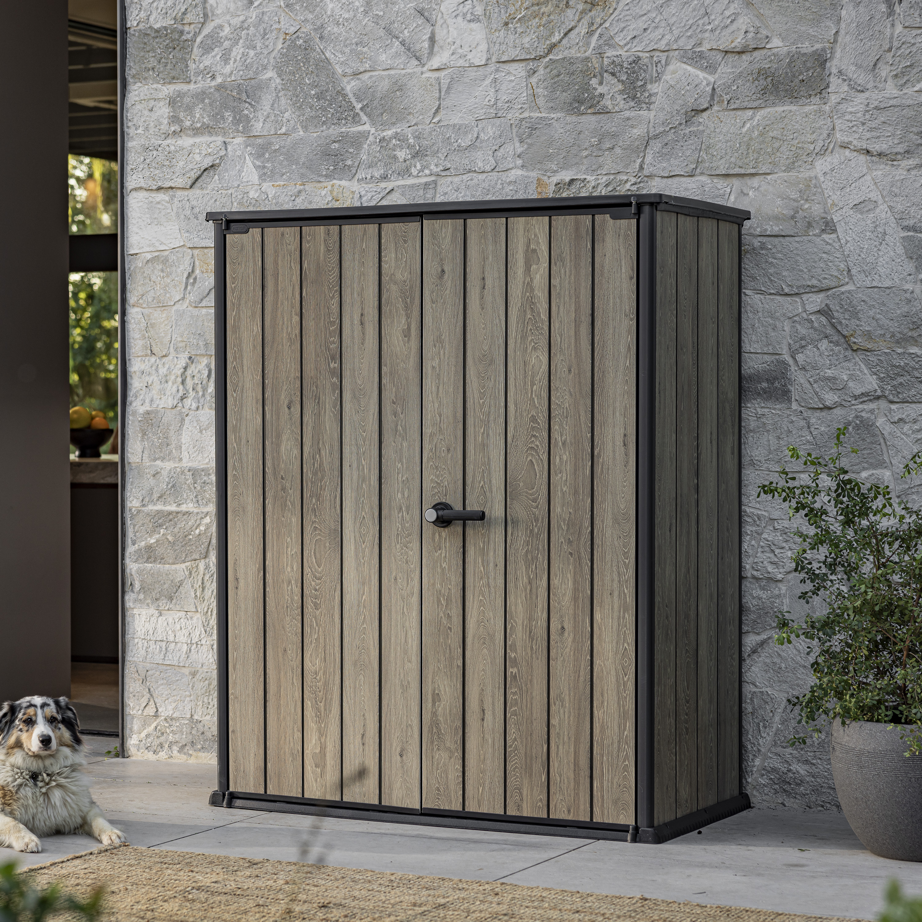Keter Signature Ashwood Vertical Shed - 4 x 2ft