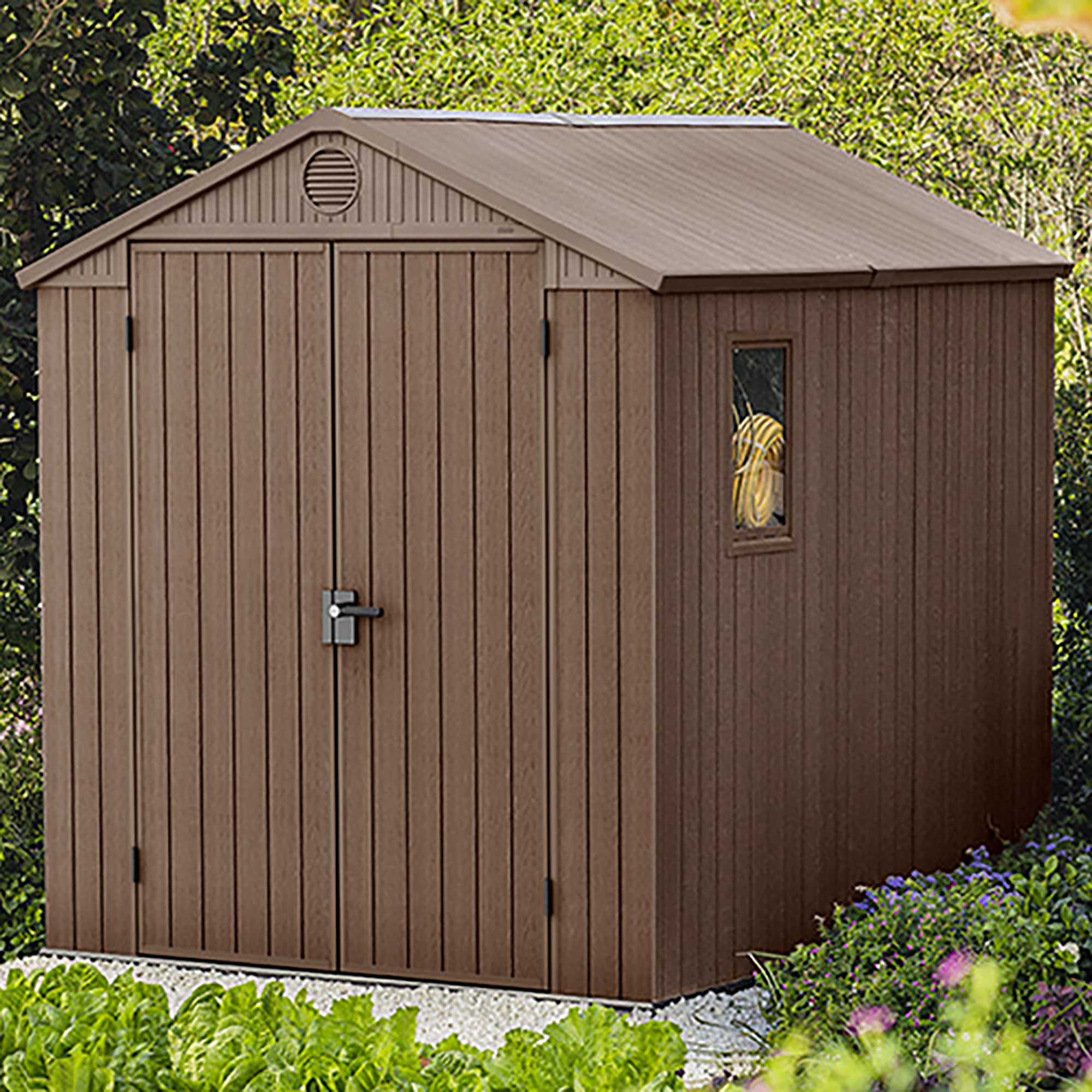 Keter Darwin Brown Garden Shed - 6 x 8ft