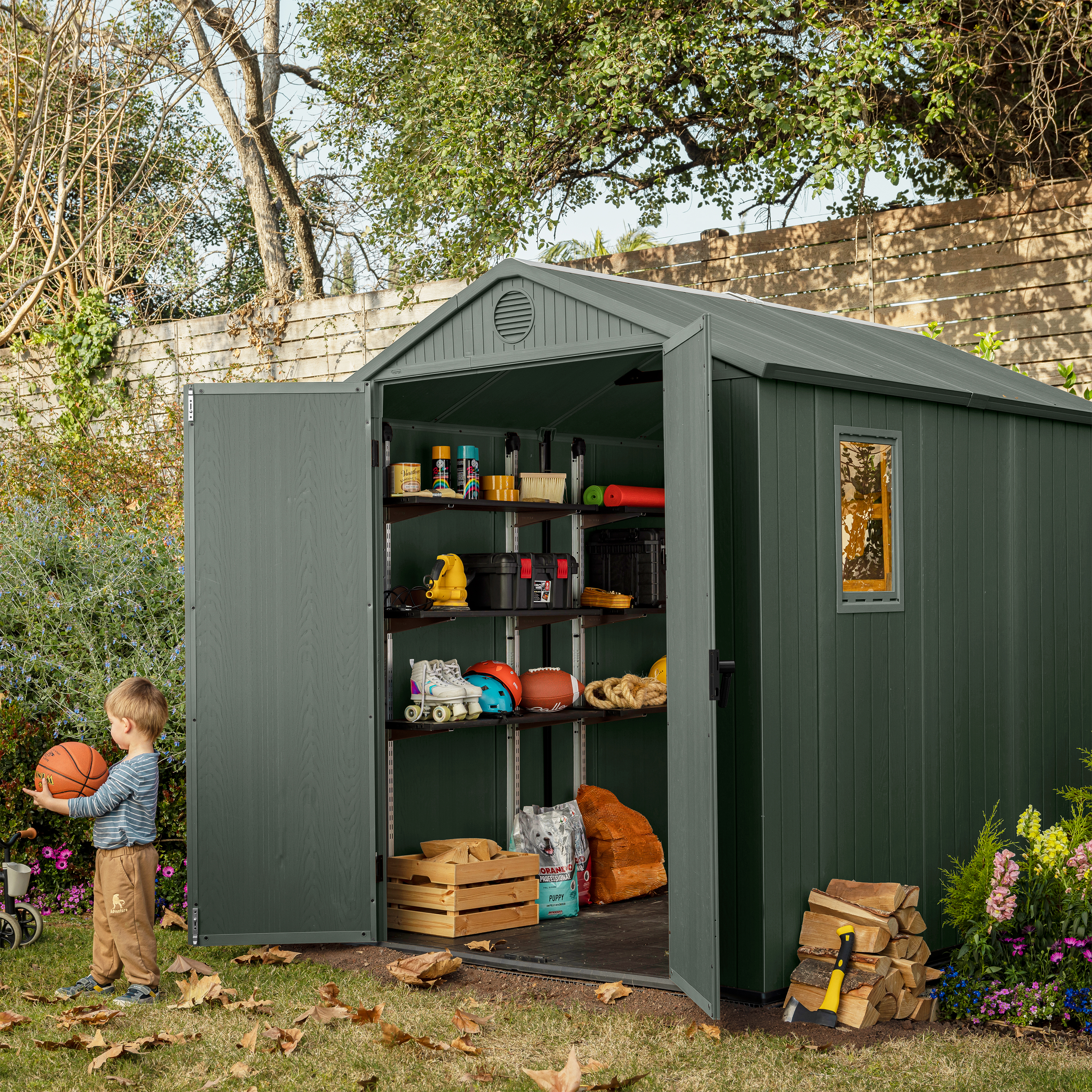 Keter Darwin Green Garden Shed - 8 x 6ft