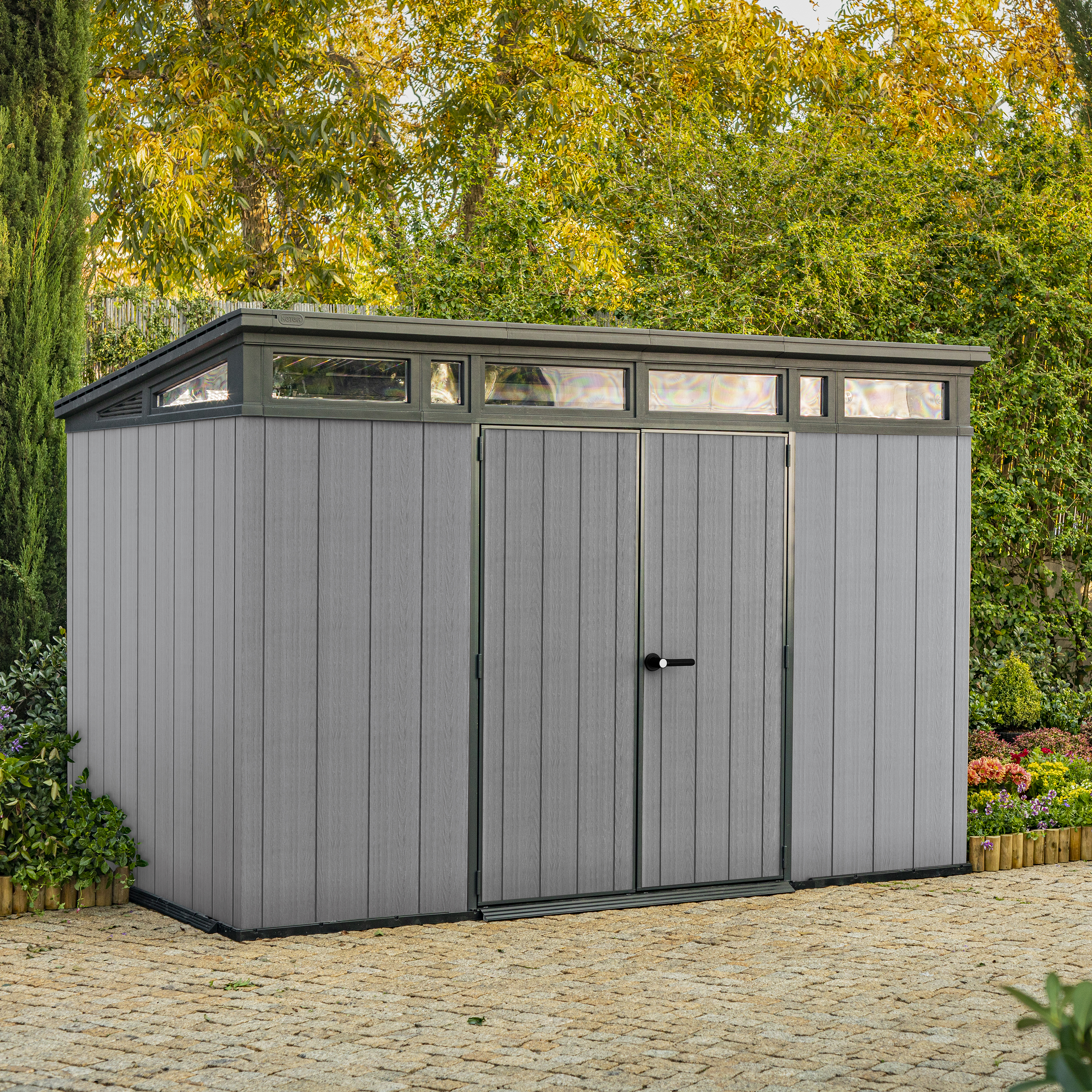 Keter Pent Garden Storage Shed Ashwood - 11 x 7ft