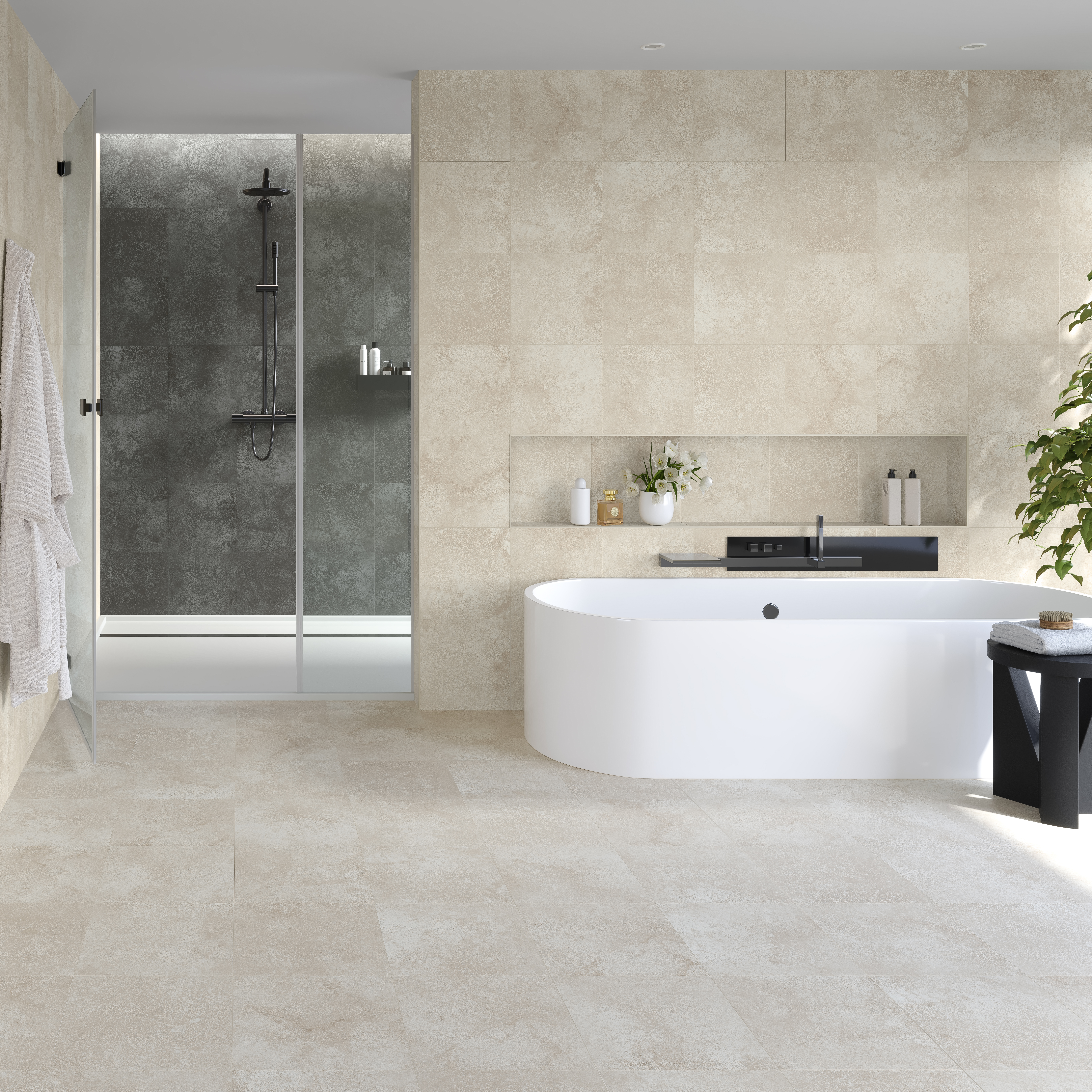 Wickes Petra Sand Matt Porcelain Wall & Floor Tile - 330 x 330mm