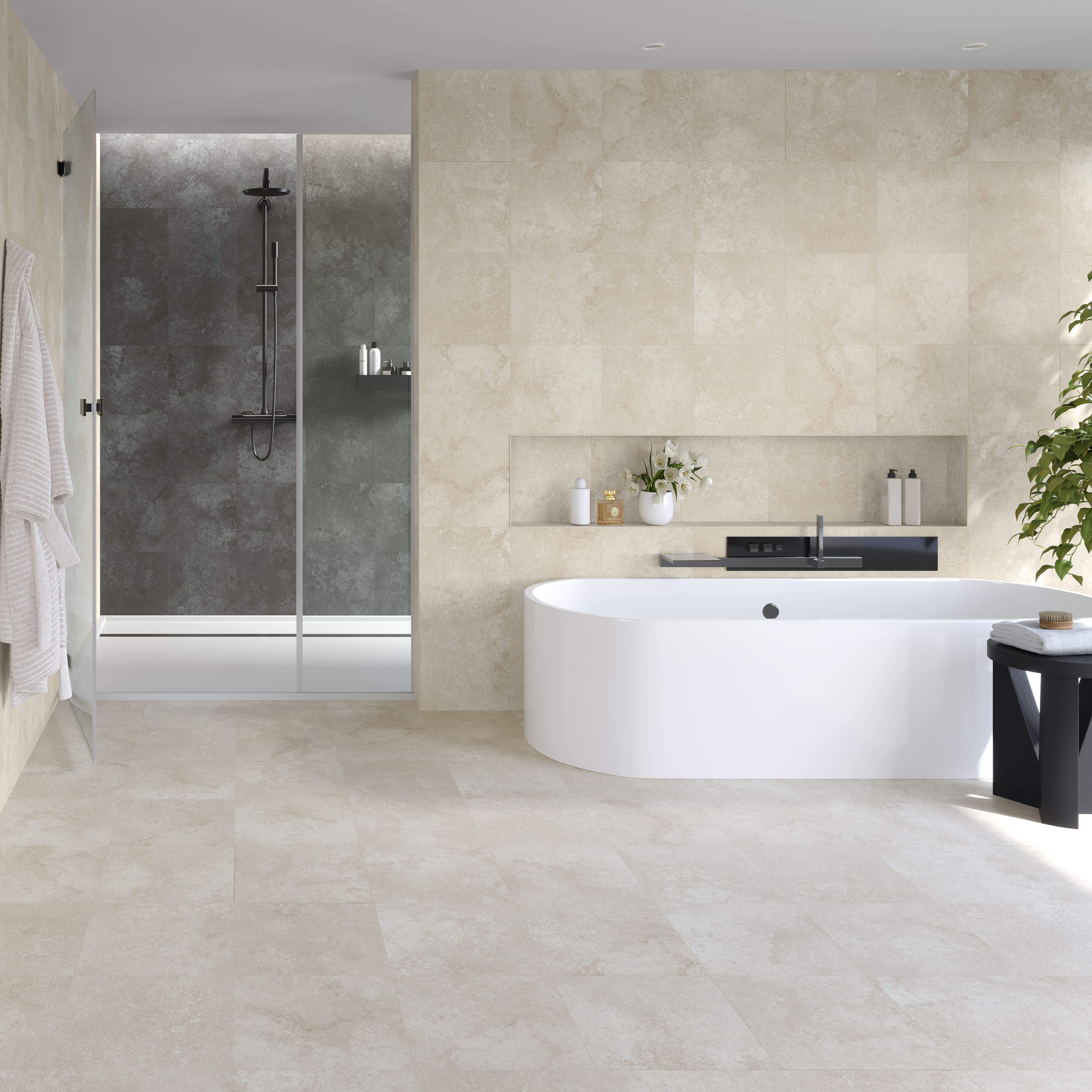 Wickes Petra Sand Matt Porcelain Wall & Floor Tile - 330 x 330mm