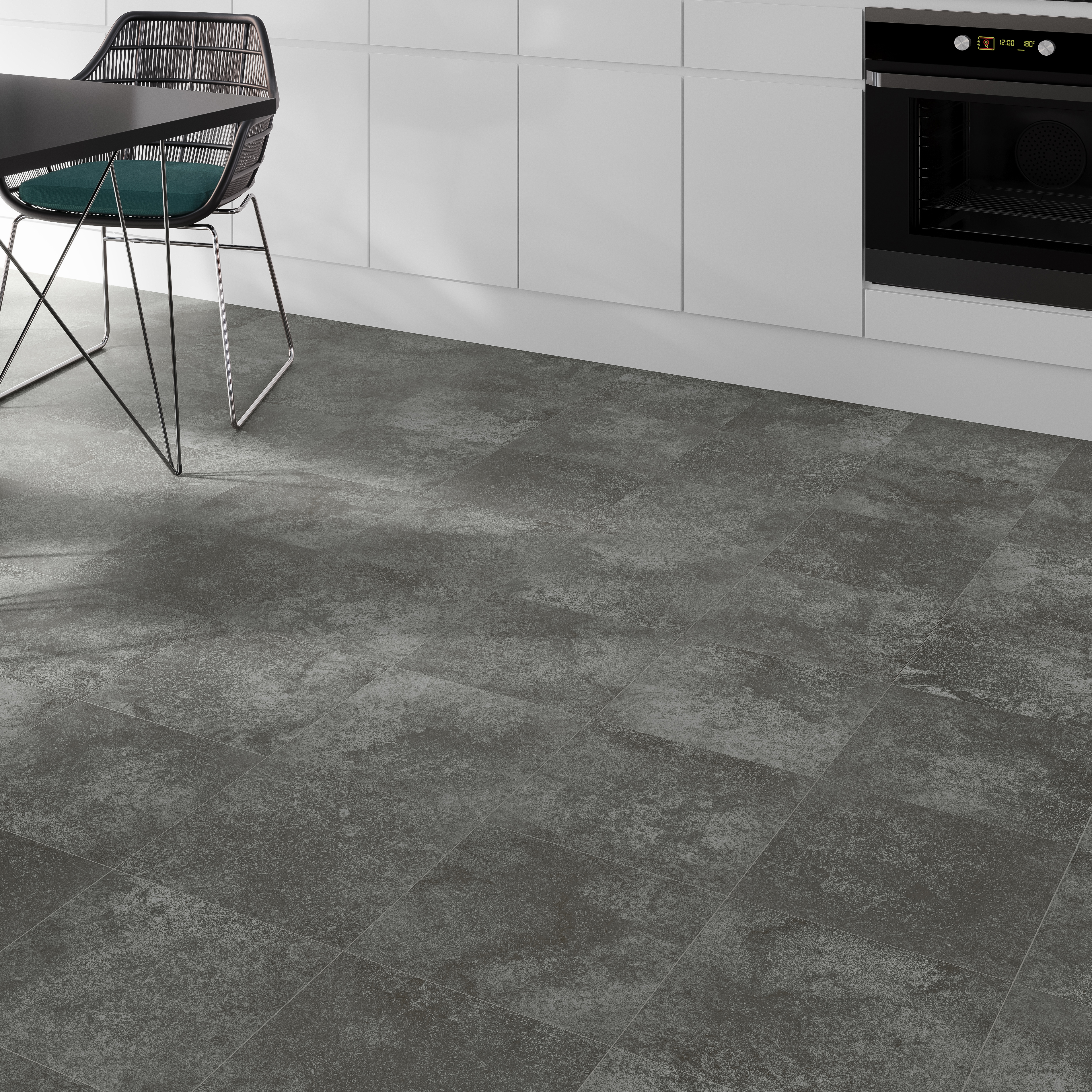 Wickes Petra Anthracite Matt Porcelain Wall & Floor Tile - 330 x 330mm