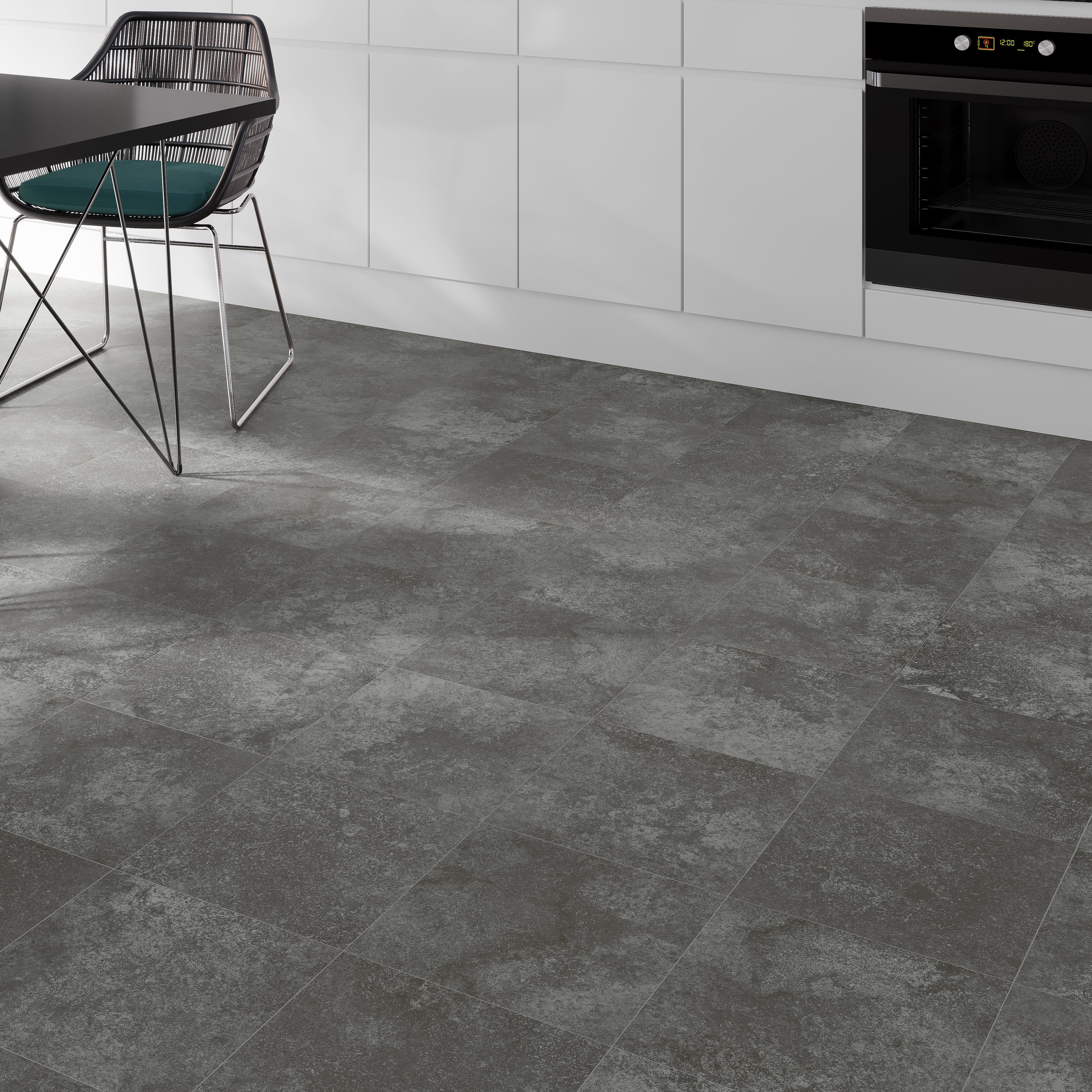 Wickes Petra Anthracite Matt Porcelain Wall & Floor Tile - 330 x 330mm