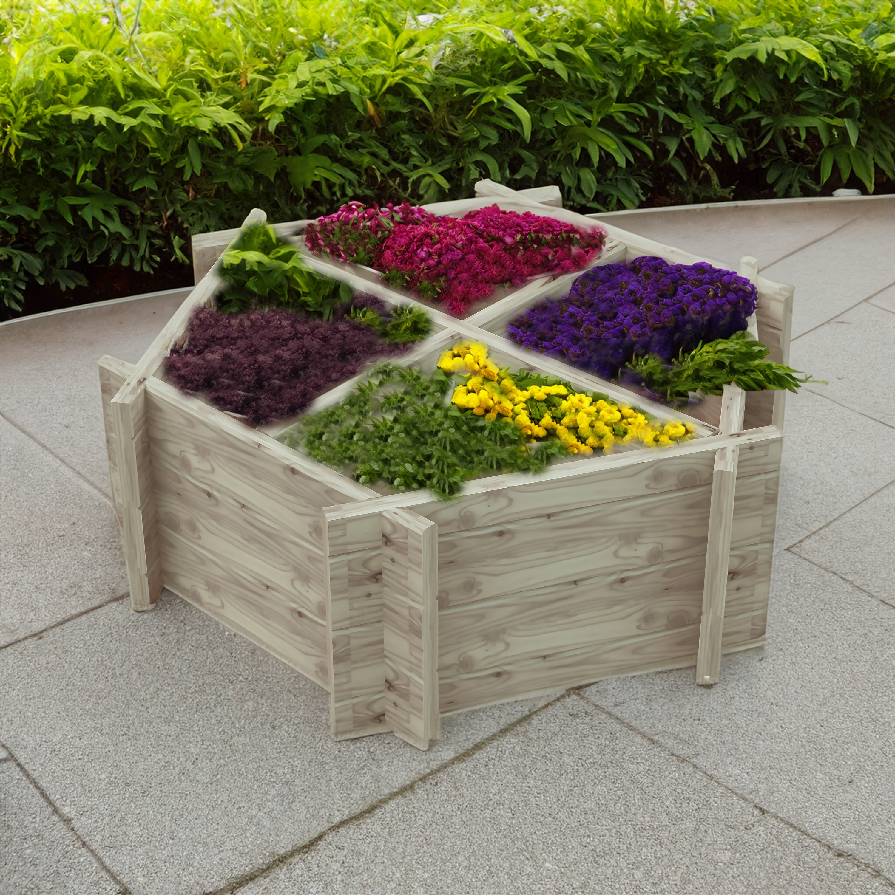 Shire Hexagonal Planter 4 Segments - 148L