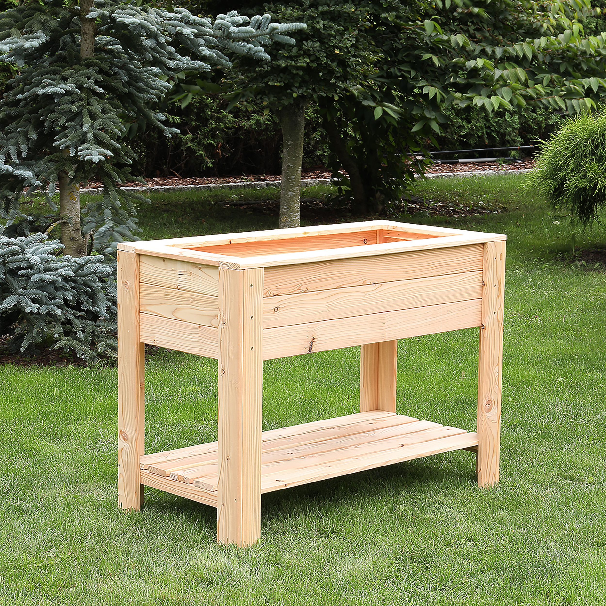Shire Dan Larch Timber Shallow Planter - 375L