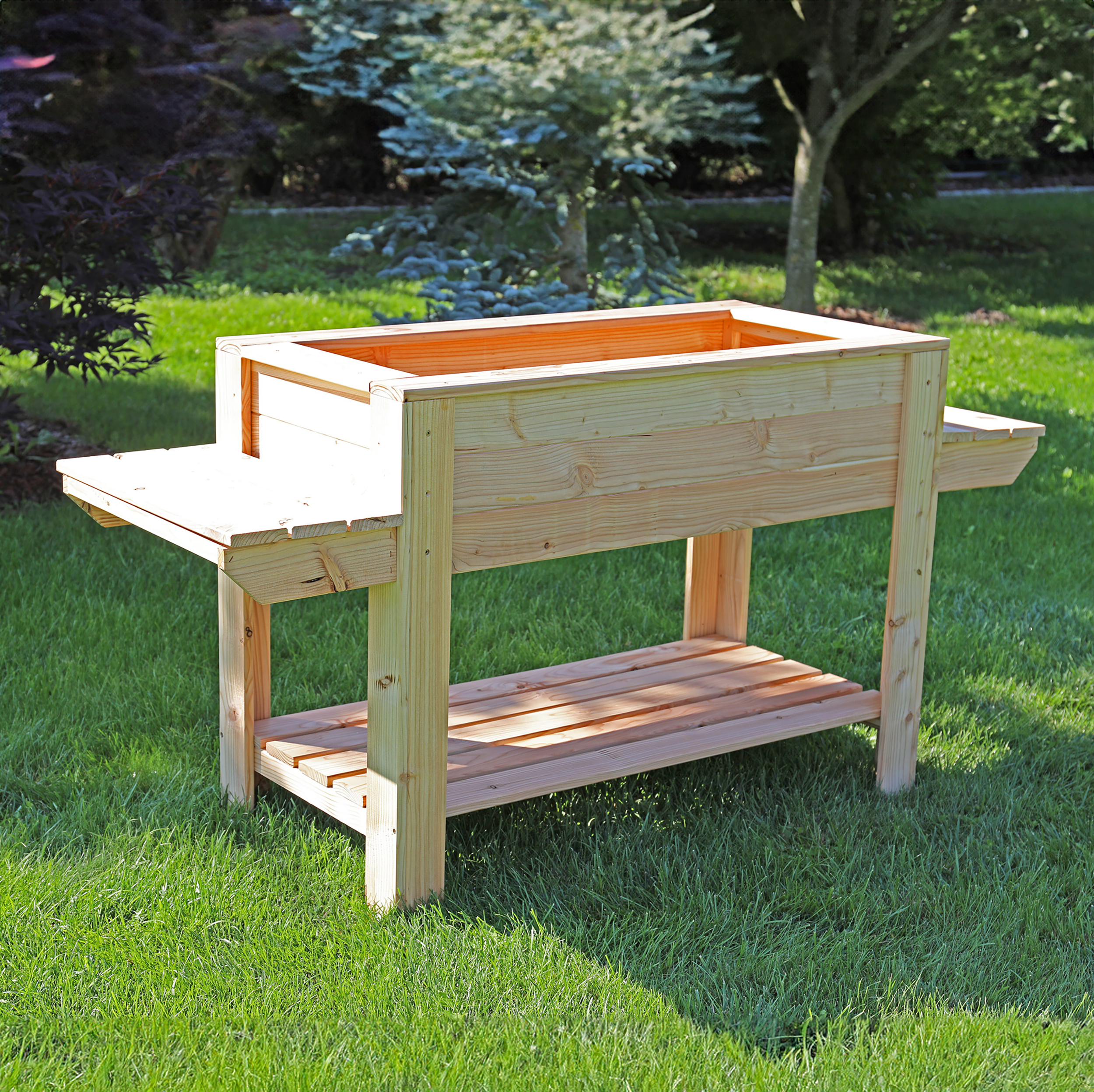 Shire Ron Larch Planter with Three Shelves - 562L