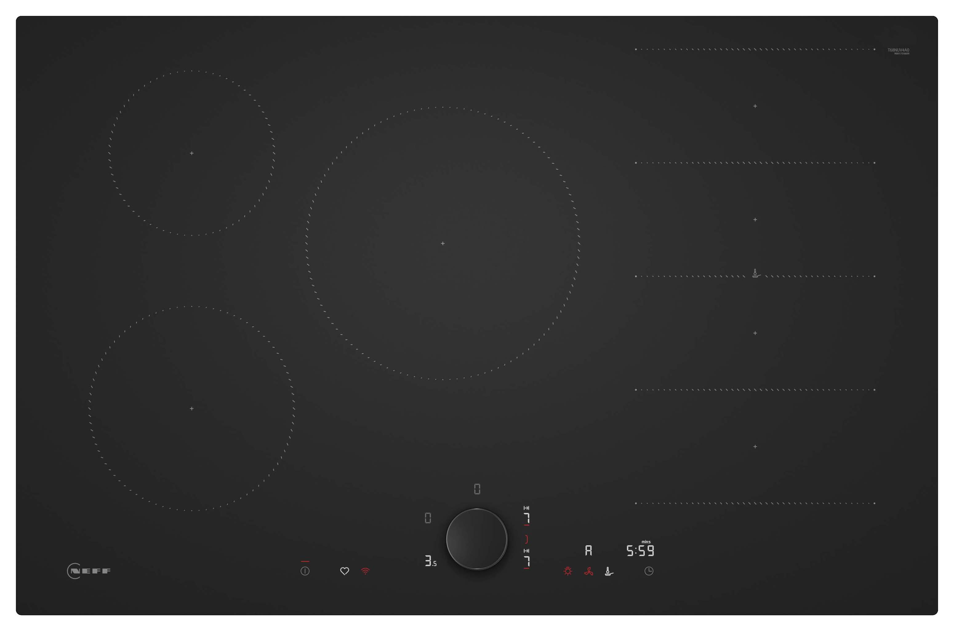 NEFF T68NUV4A0 N90 80cm Flex induction hob - Matt black
