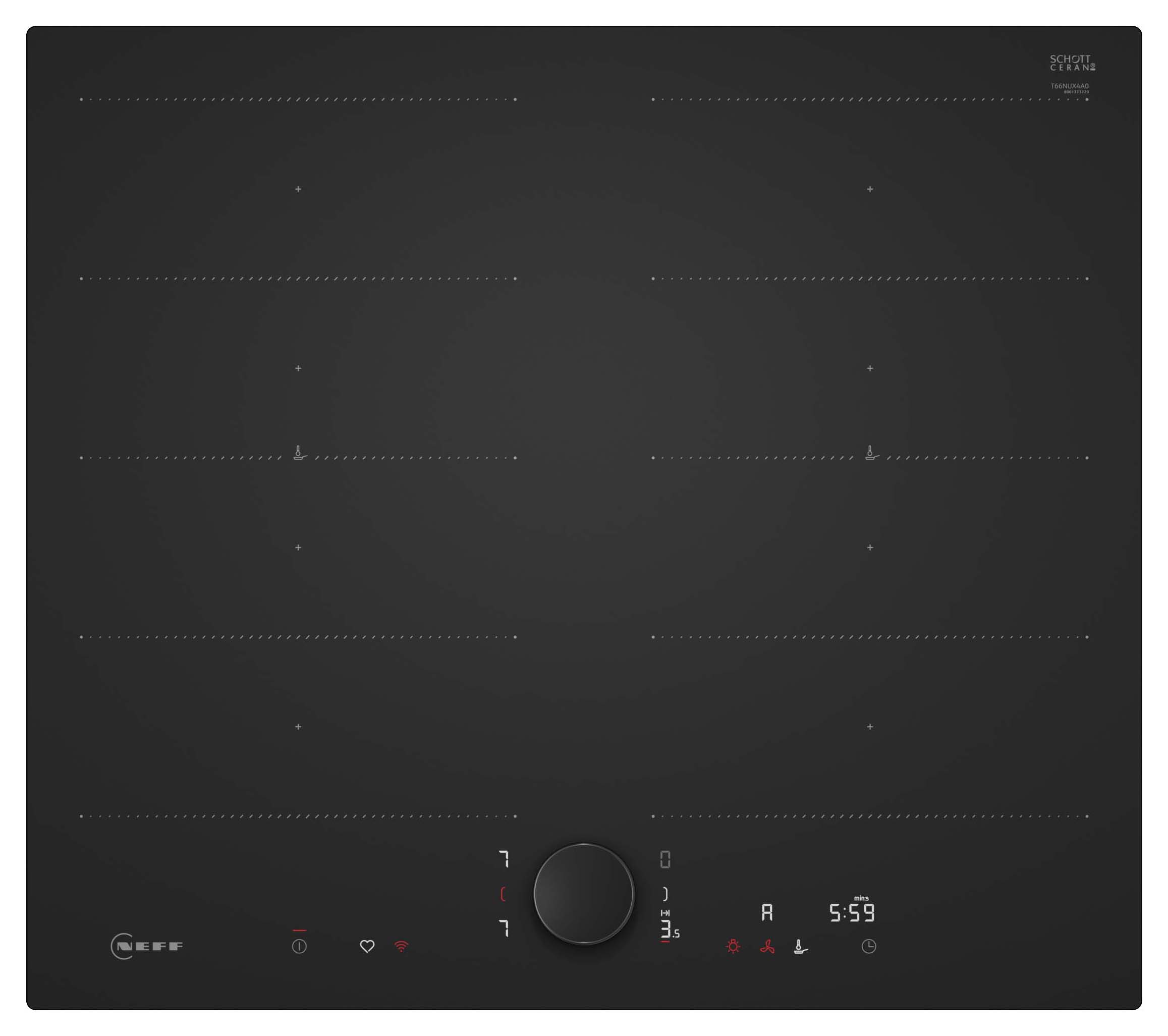 NEFF T66NUX4A0 N90 60cm Flex Induction Hob - Matt Black