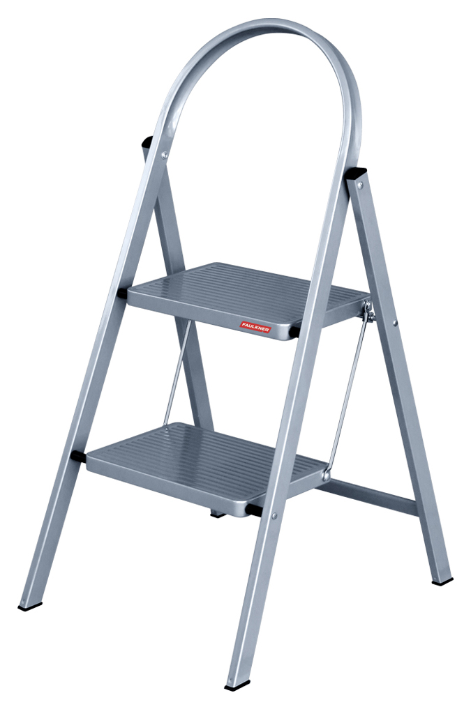 Faulkner 2 Step Grey Step Stool