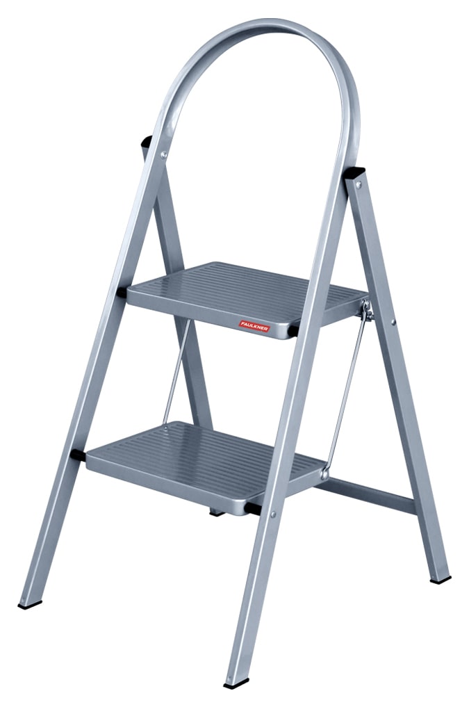 Faulkner 2 Step Grey Step Stool