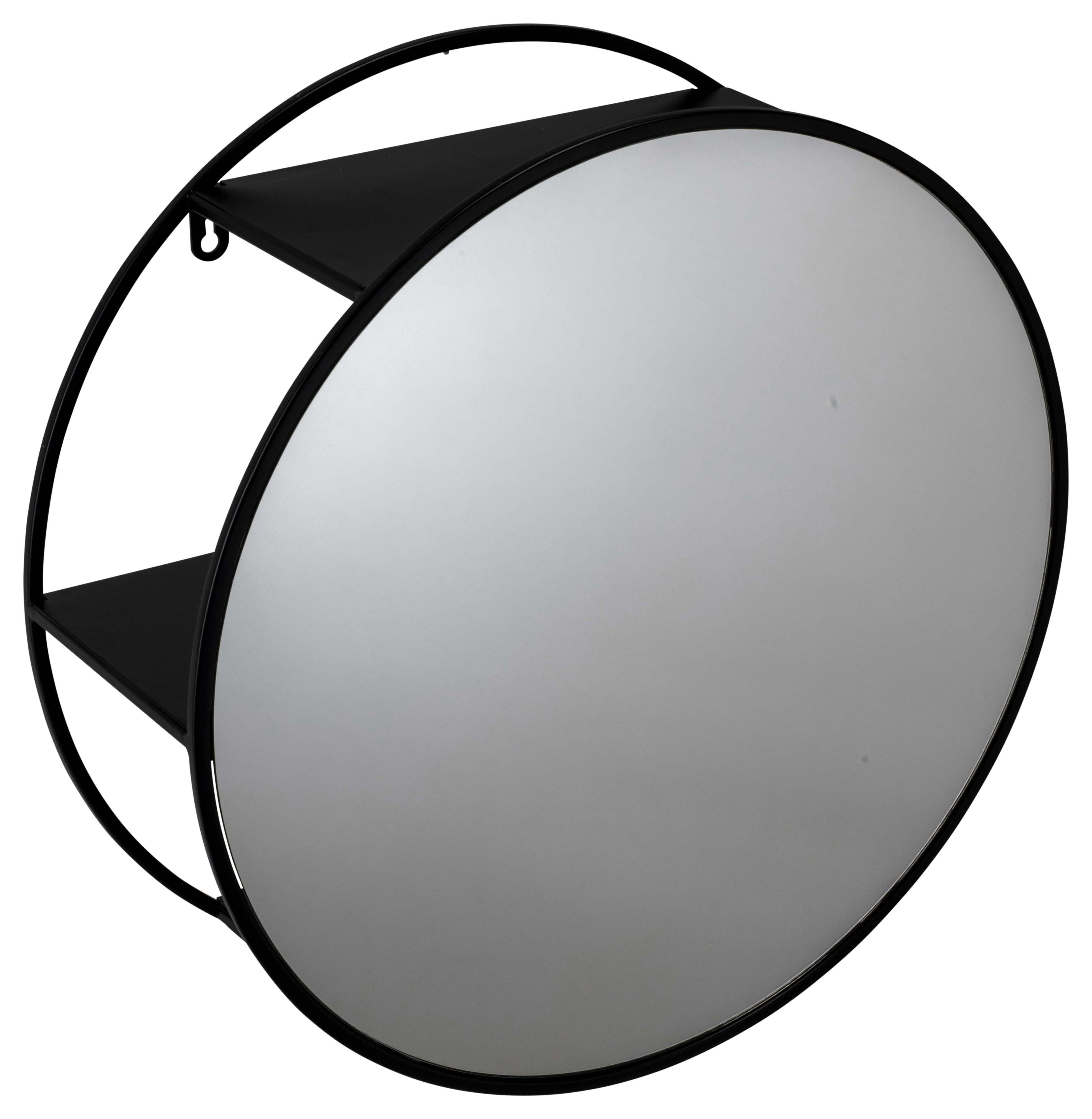 Croydex Circular Open Sided Wall Mounted Storage Unit - Matt Black