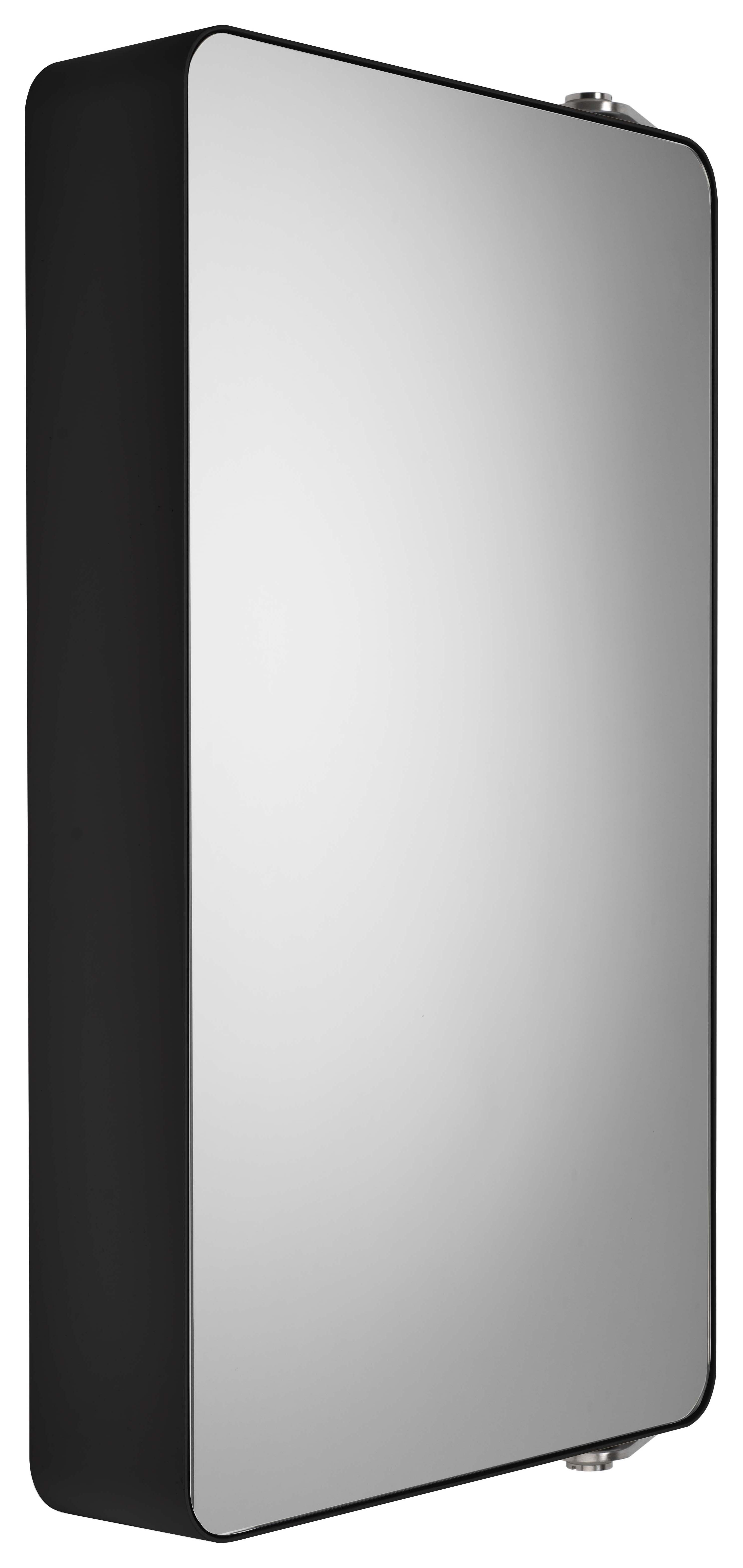 Croydex Arun Matt Black Small Pivoting Cabinet