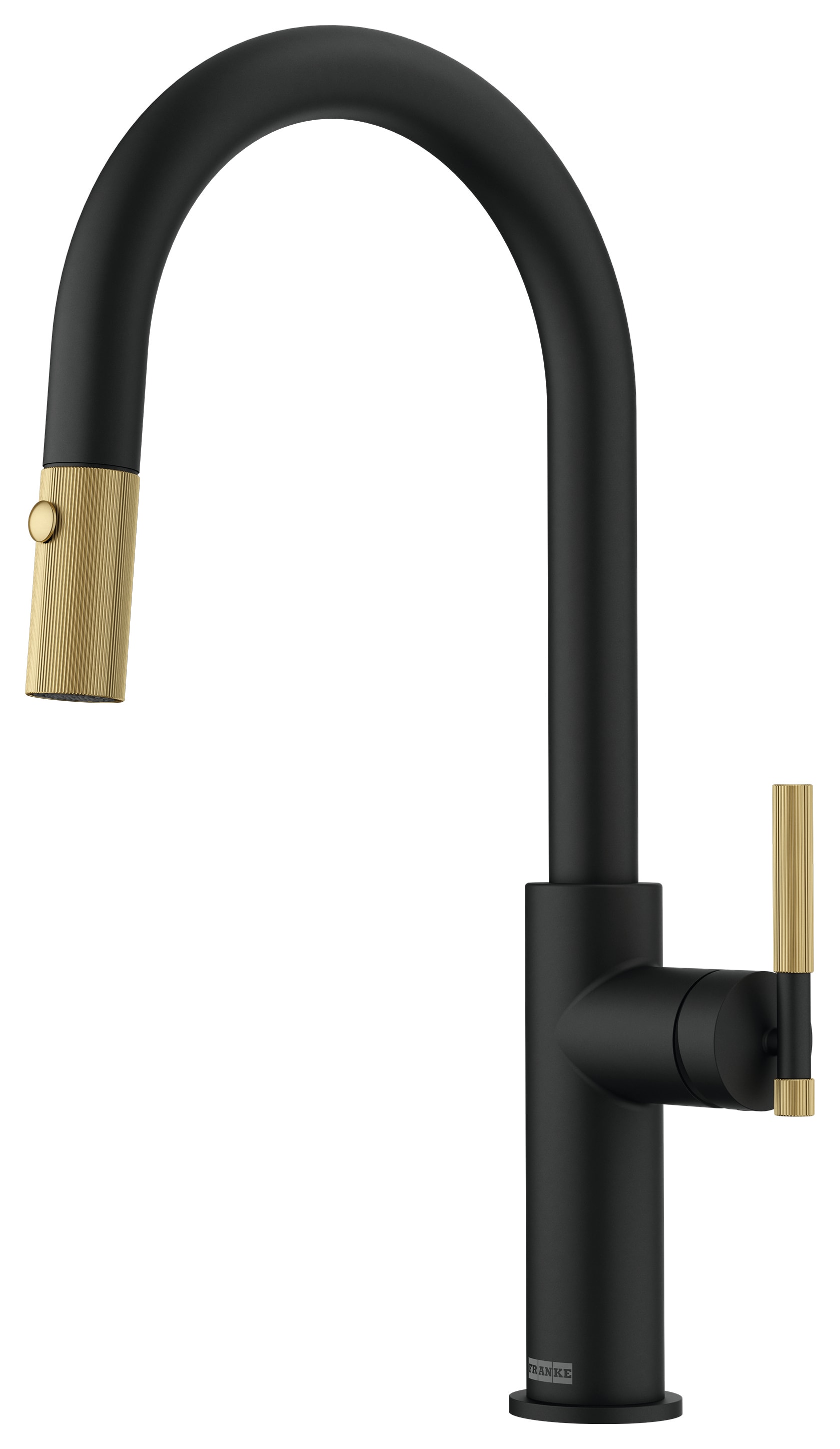 Franke Maris Stripes Pull Out Tap - Matt Black & Gold