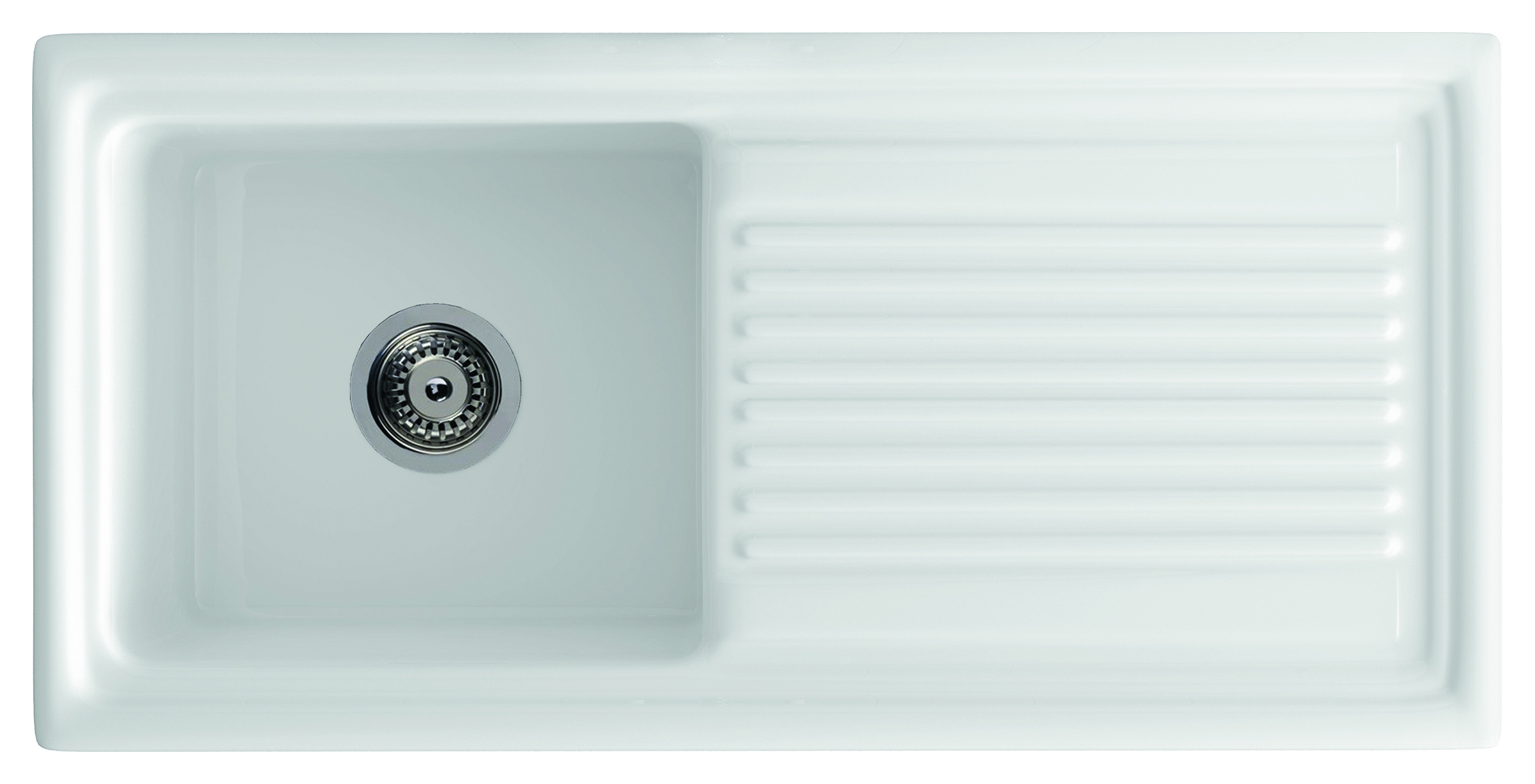 Franke Modena 1 Bowl Ceramic Kitchen Sink - White
