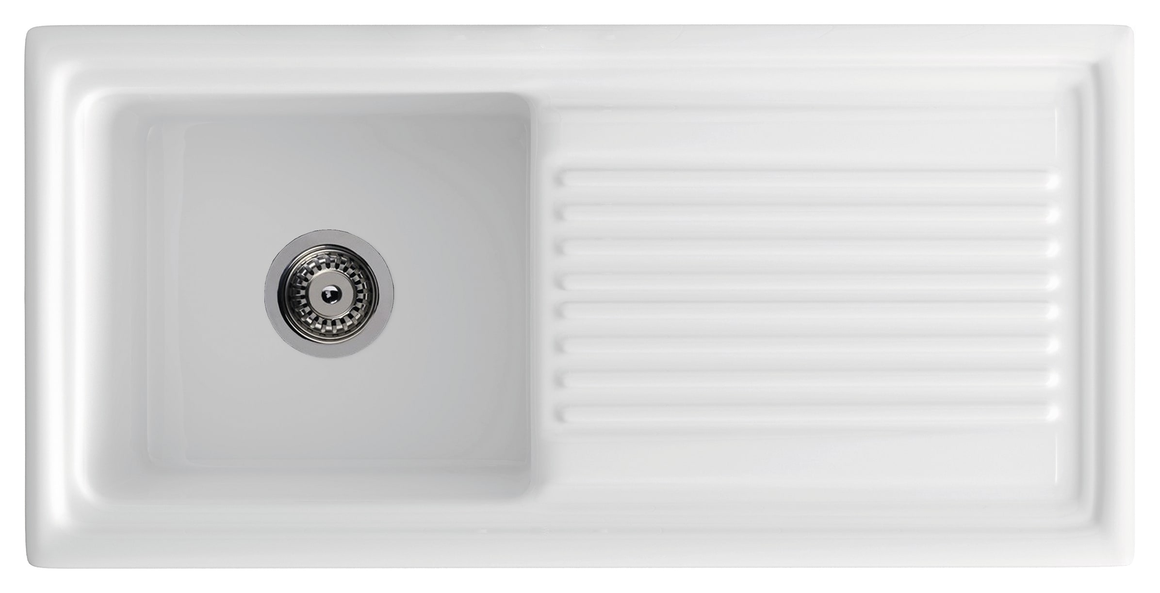 Franke Modena 1 Bowl Ceramic Kitchen Sink - White