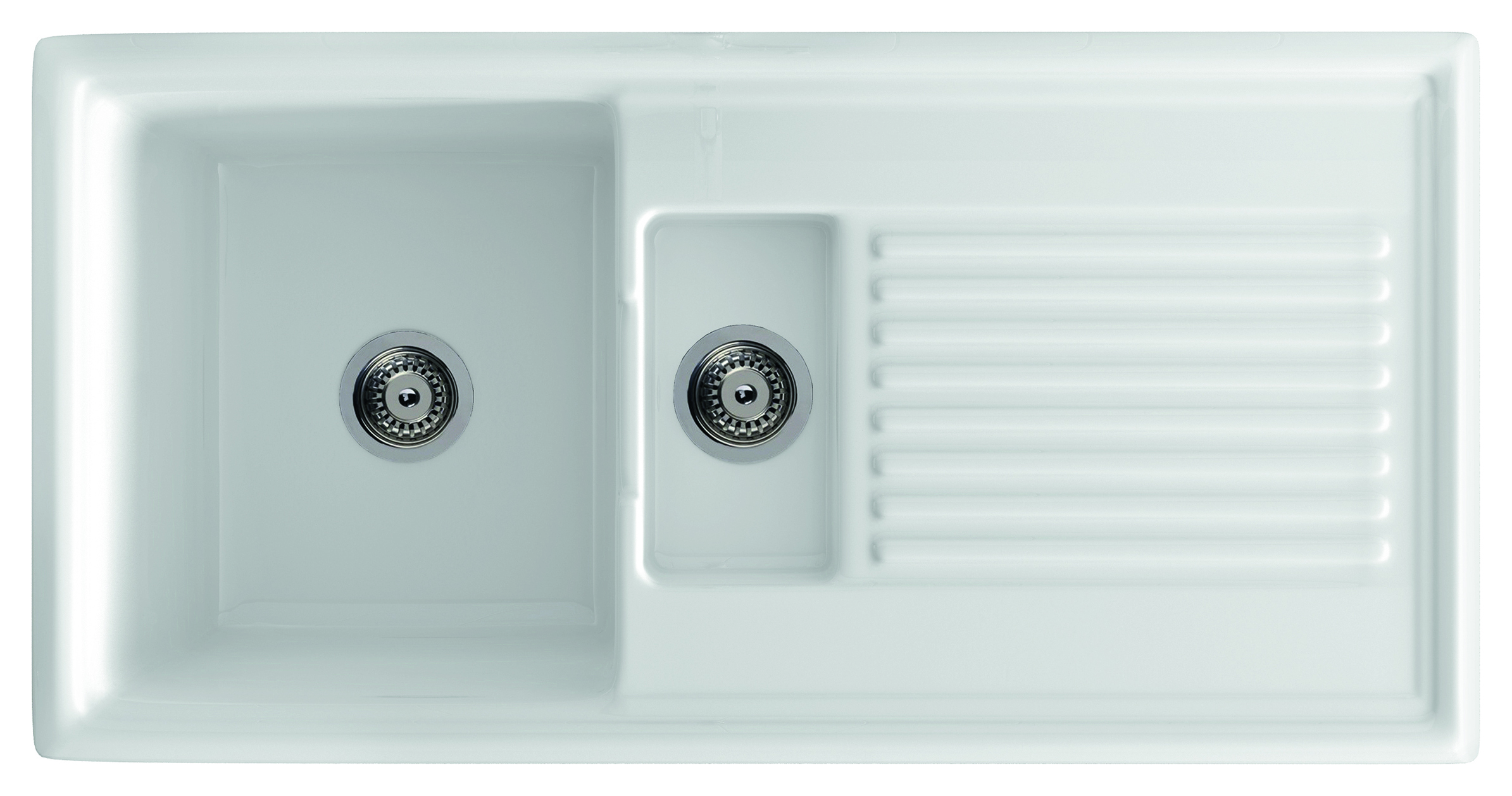 Franke Modena 1.5 Bowl Ceramic Kitchen Sink - White