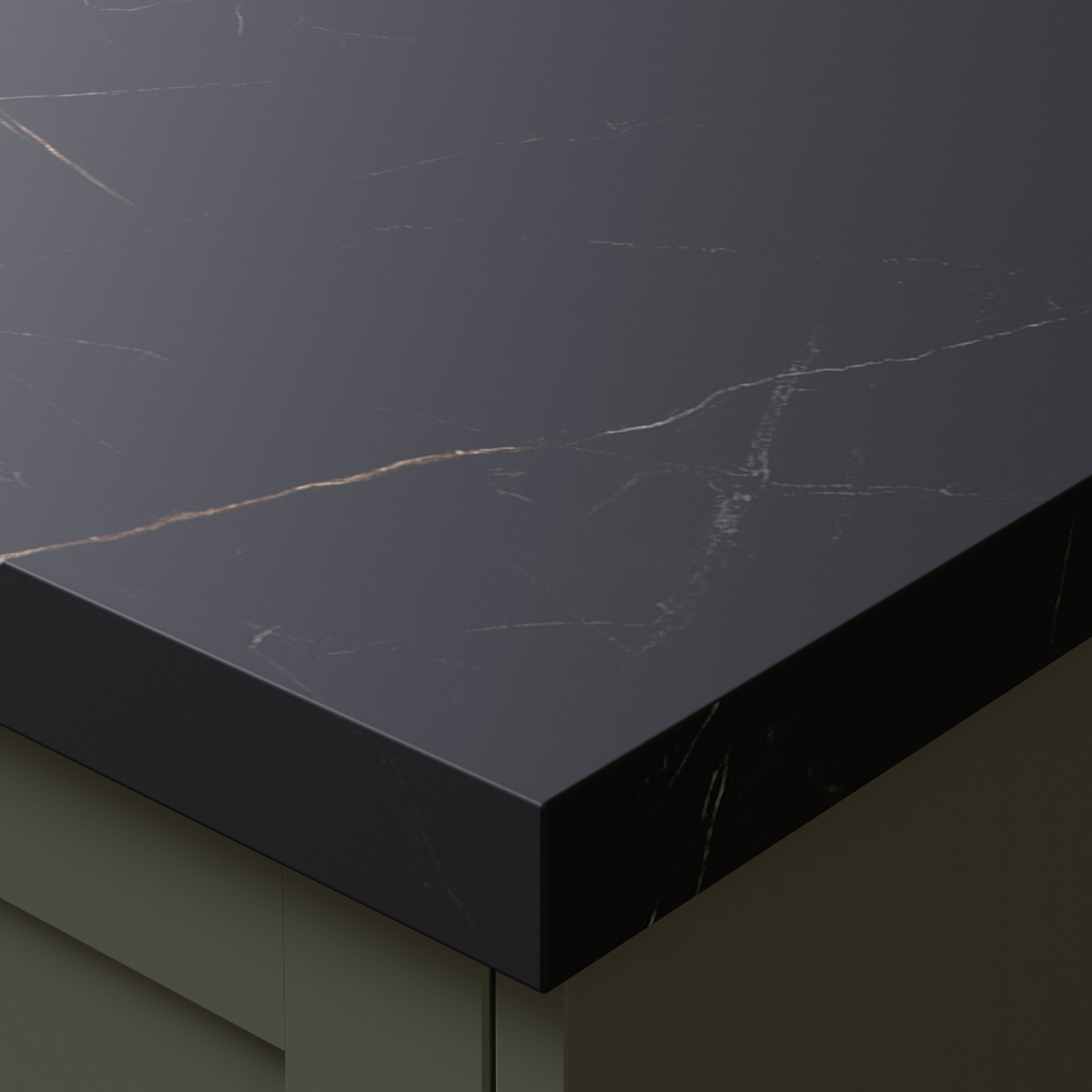 Laurent Marble Square Edge Laminate Kitchen Splashback - 3000 x 600mm x 8mm
