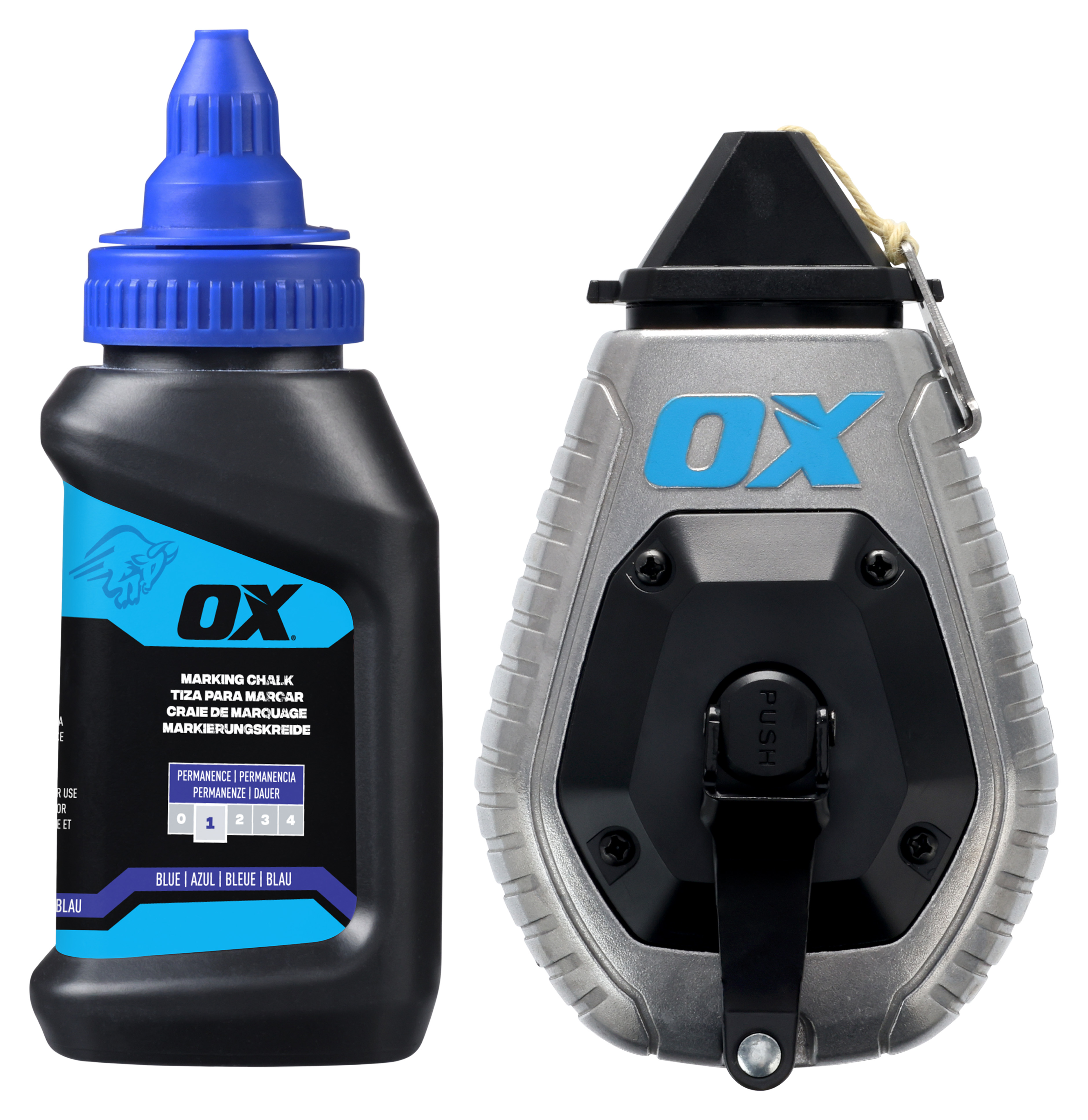 Ox Pro Aluminum Chalk Line Set - 30m