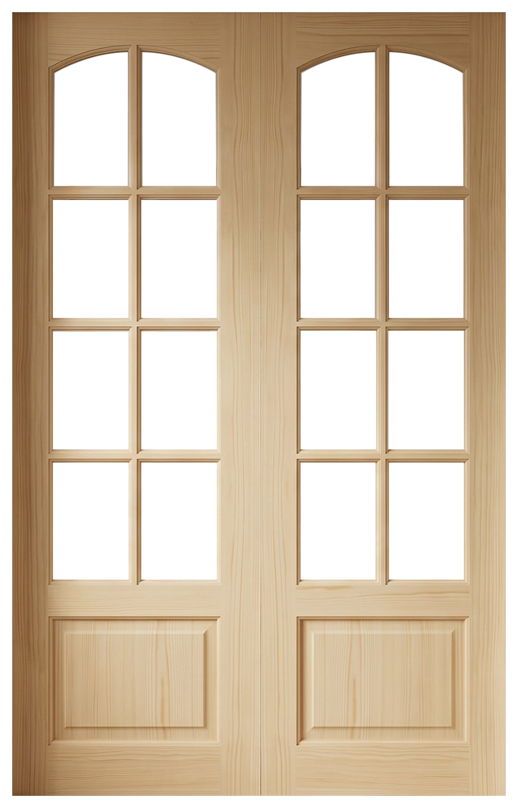 Wickes Clifton 8 Lite Clear Pine Glazed Internal French Door - 1981 x 1168mm