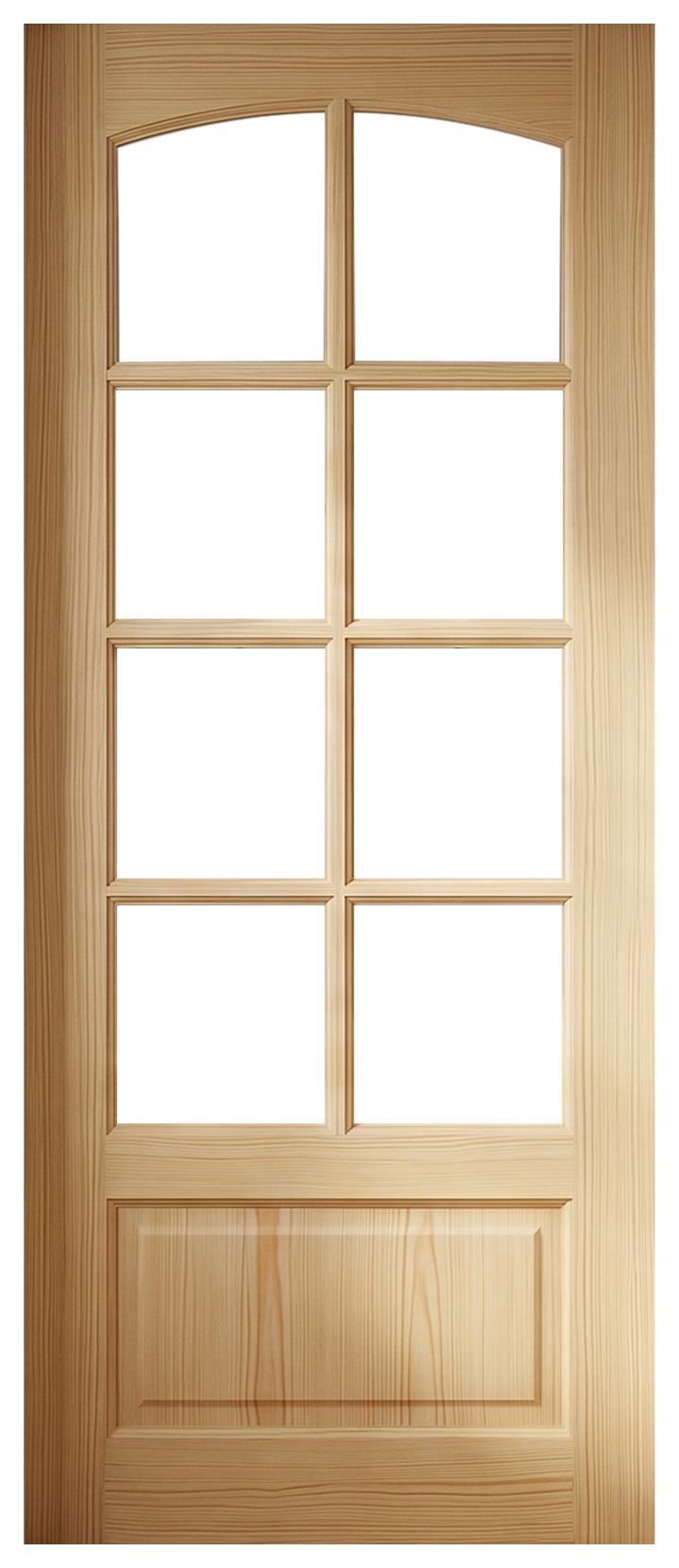 Wickes Clifton Glazed Clear Pine 9 Panel Internal Door - 1981 x 762mm