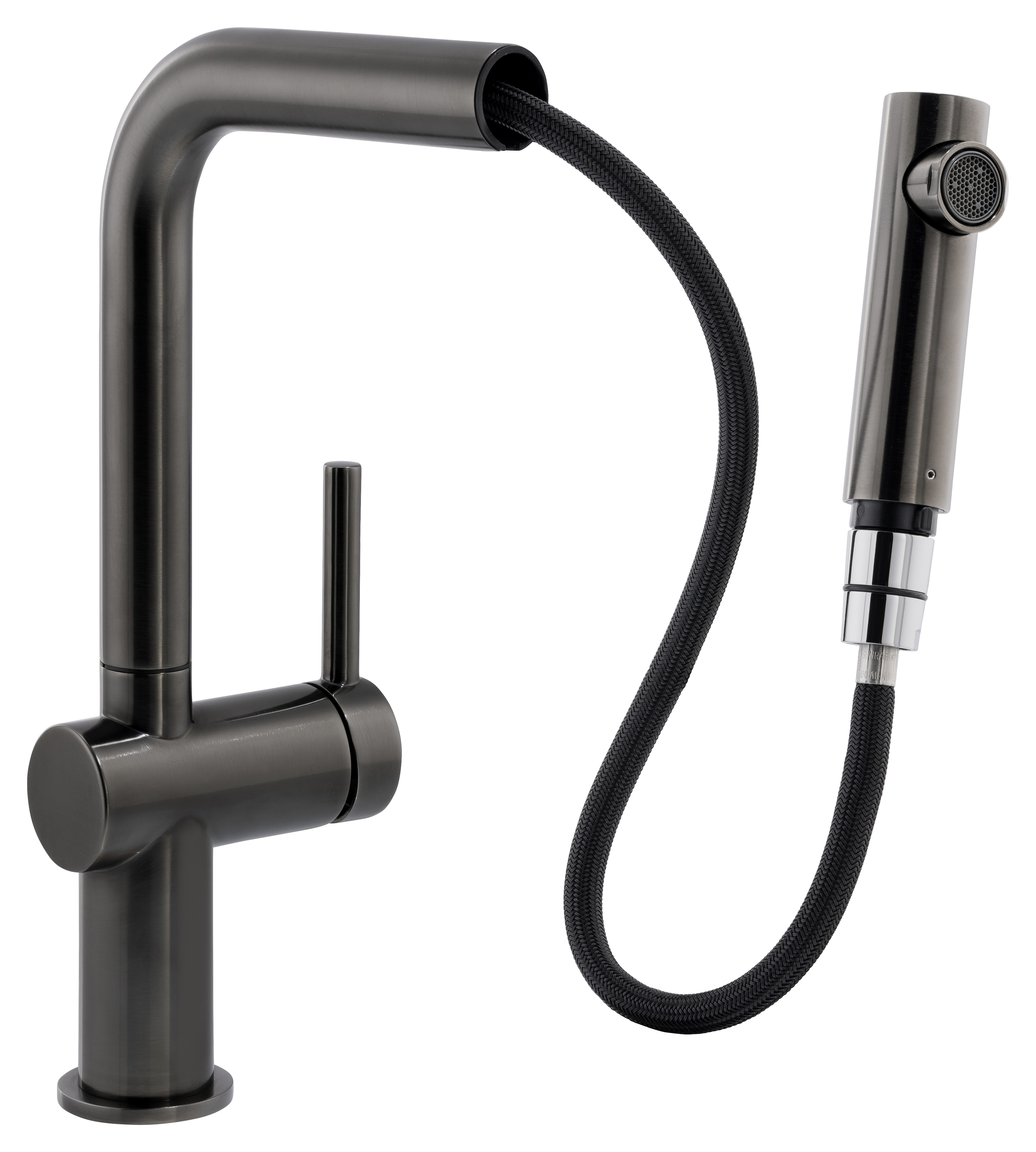 Abode Logik Single Lever Pull Out Kitchen Tap - Gunmetal