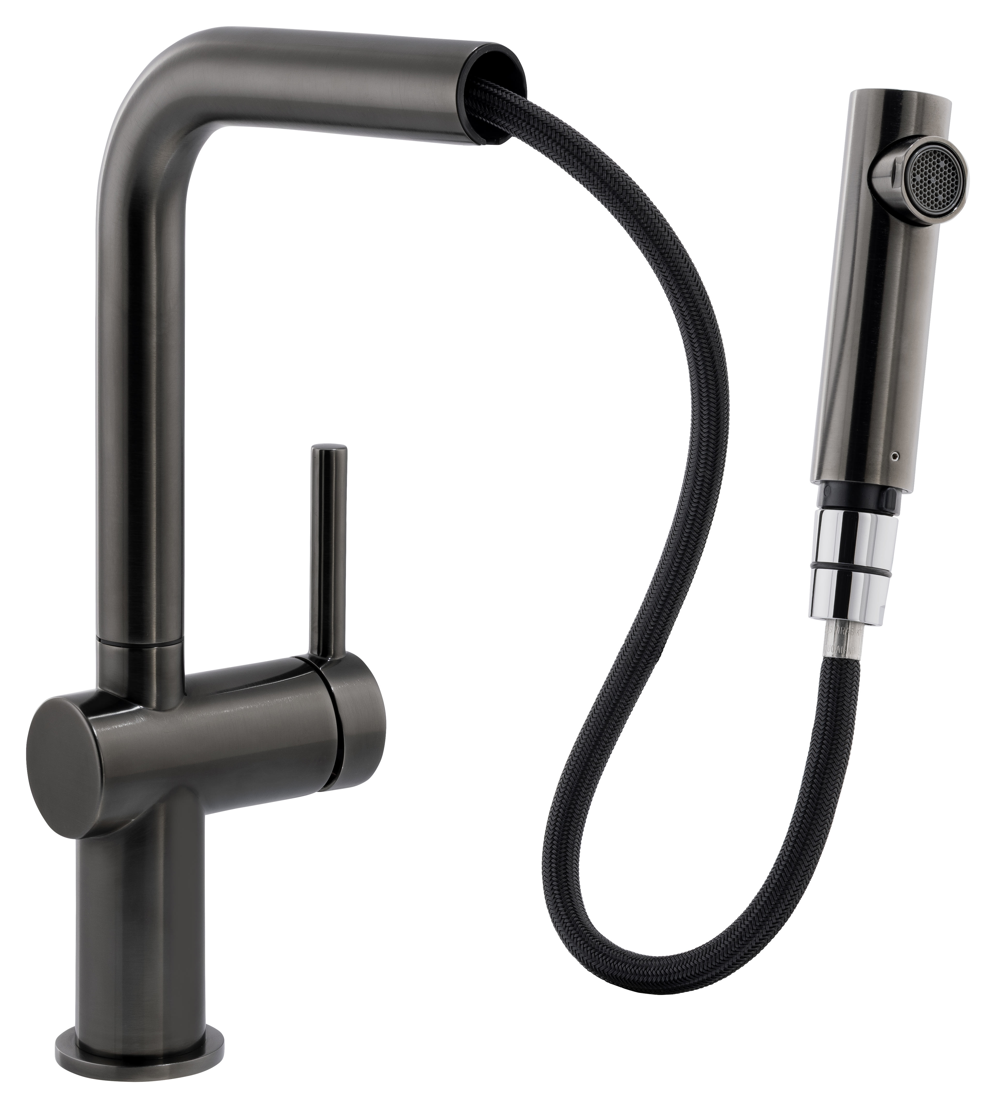 Abode Logik Single Lever Pull Out Kitchen Tap - Gunmetal