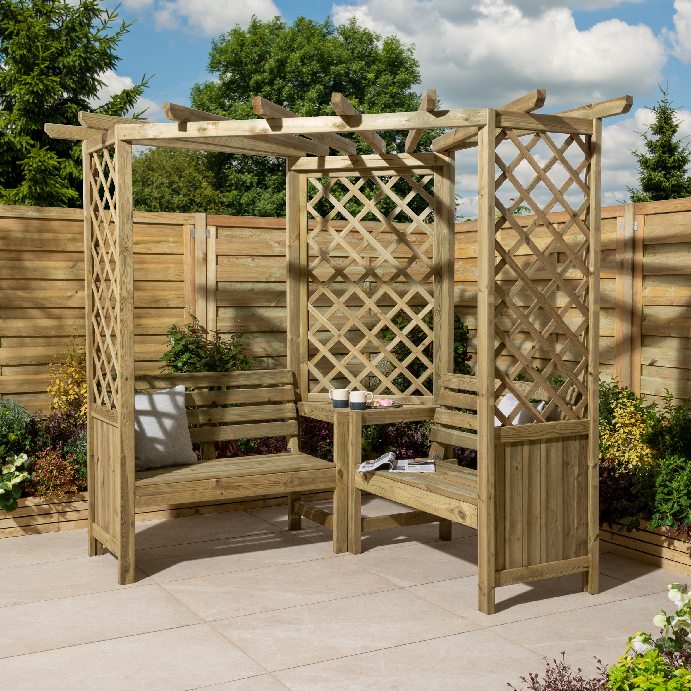 Rowlinson Pemberley Corner Arbour - 2060 x 1880mm