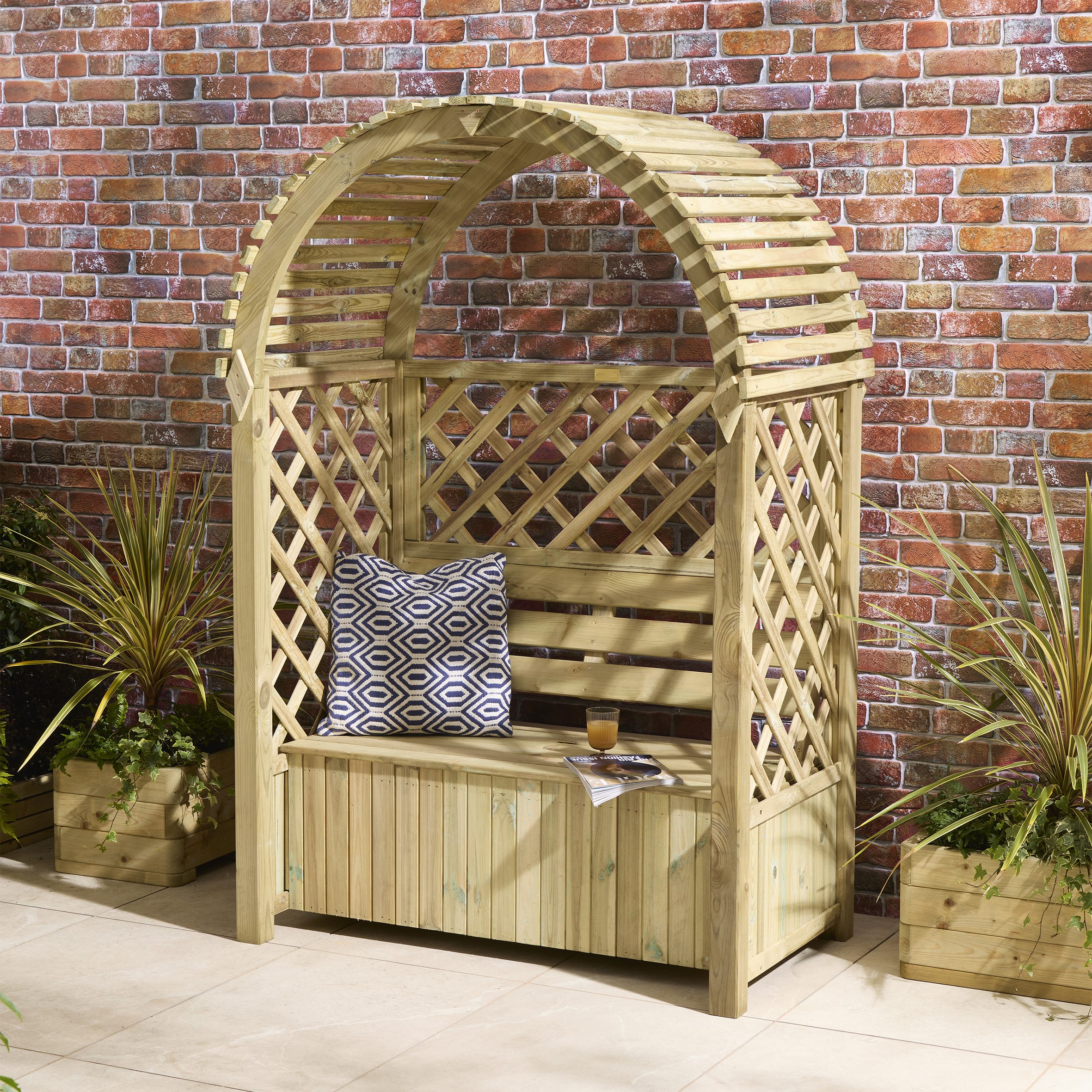 Rowlinson Chiltern Arbour with Storage Box - 1980 x 1320mm